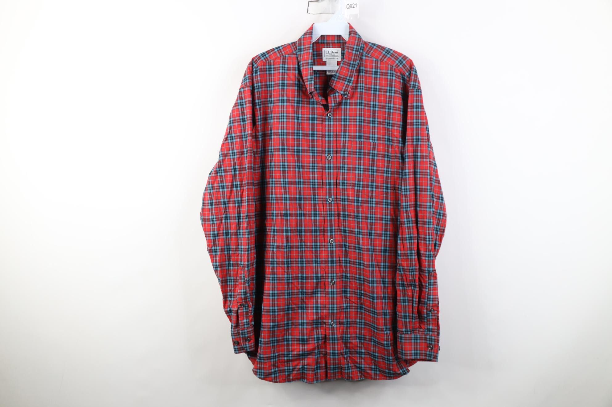L.L. Bean Vintage Y2K LL Bean Fit Collared Button Down Shirt Plaid Size US L / EU 52-54 / 3 - 1 Thumbnail