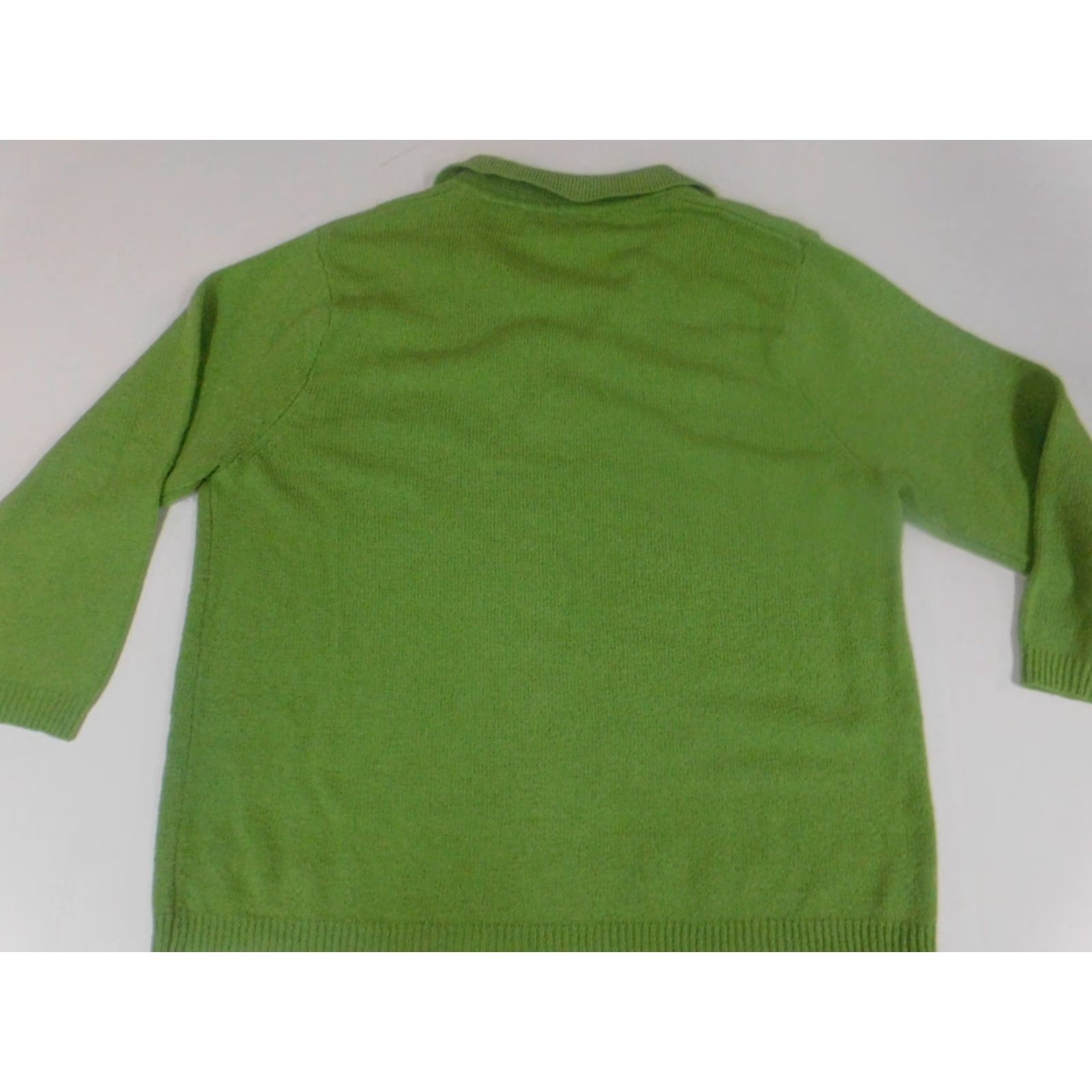 Vintage White Stag Sweater Pullover Dolman Sleeve XL Women Green Stretch Mock Neck Cable-Knit Button Logo Lightweight Classic Vintage: No Size XL / US 12-14 / IT 48-50 - 6 Thumbnail