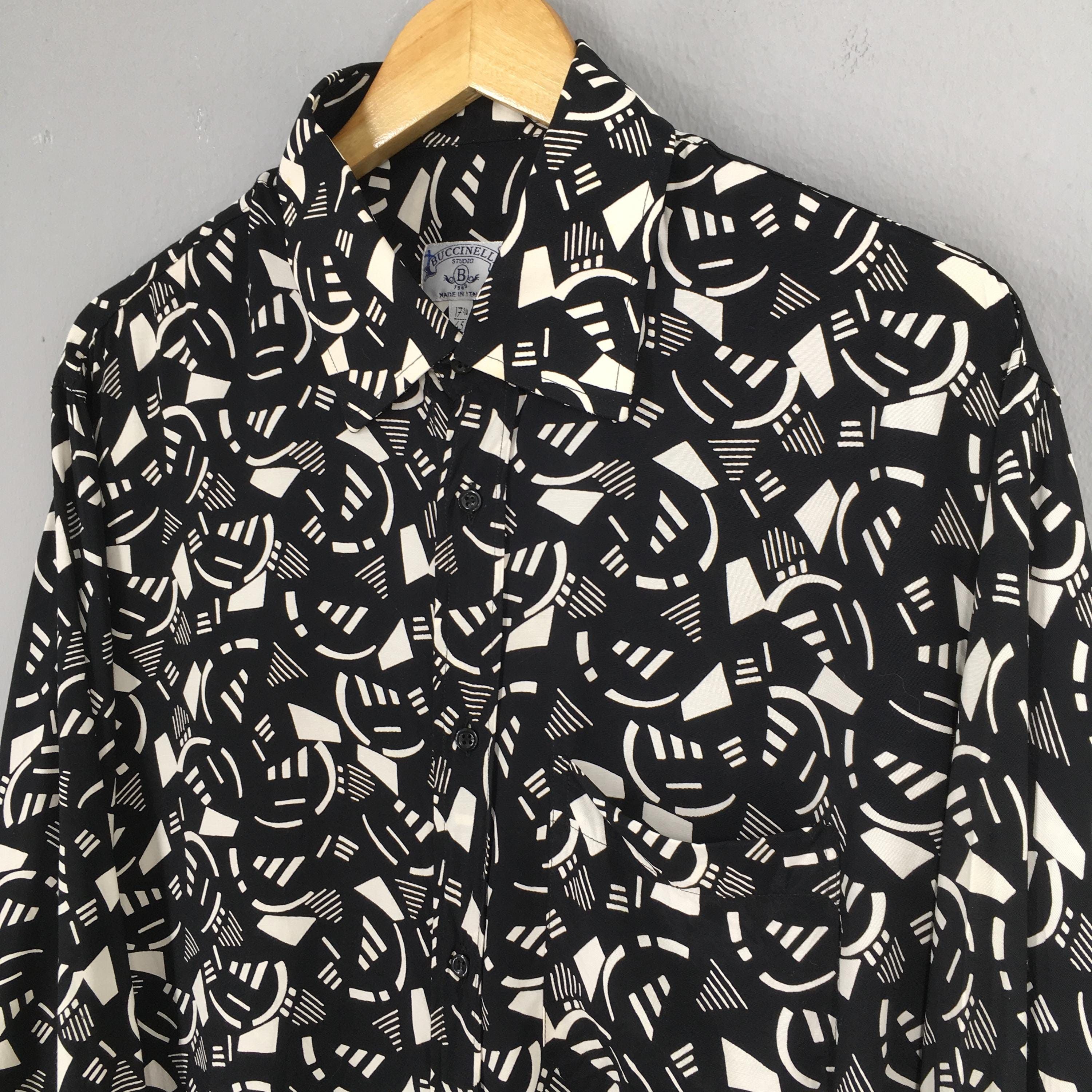 Vintage Vintage Buccinelli Studio Italy Casual Rayon Shirt XLarge Size US XL / EU 56 / 4 - 3 Thumbnail