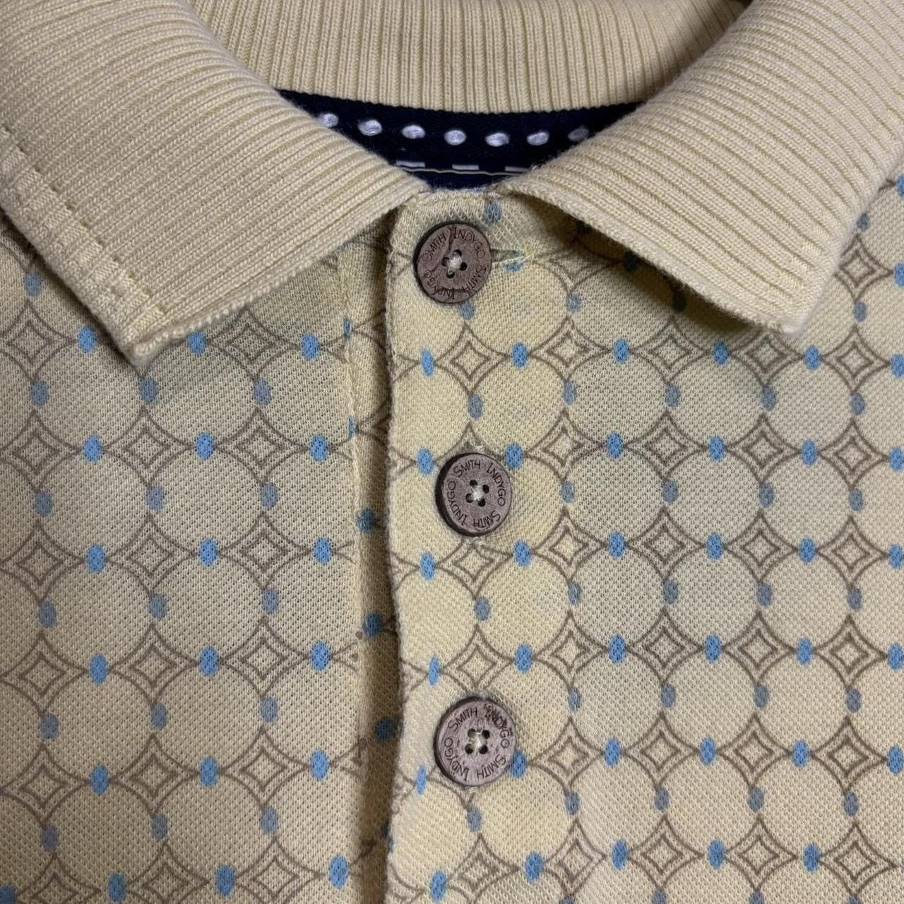 Vintage Vintage Patterned Yellow Oversize Polo Shirt - L Size US L / EU 52-54 / 3 - 4 Thumbnail