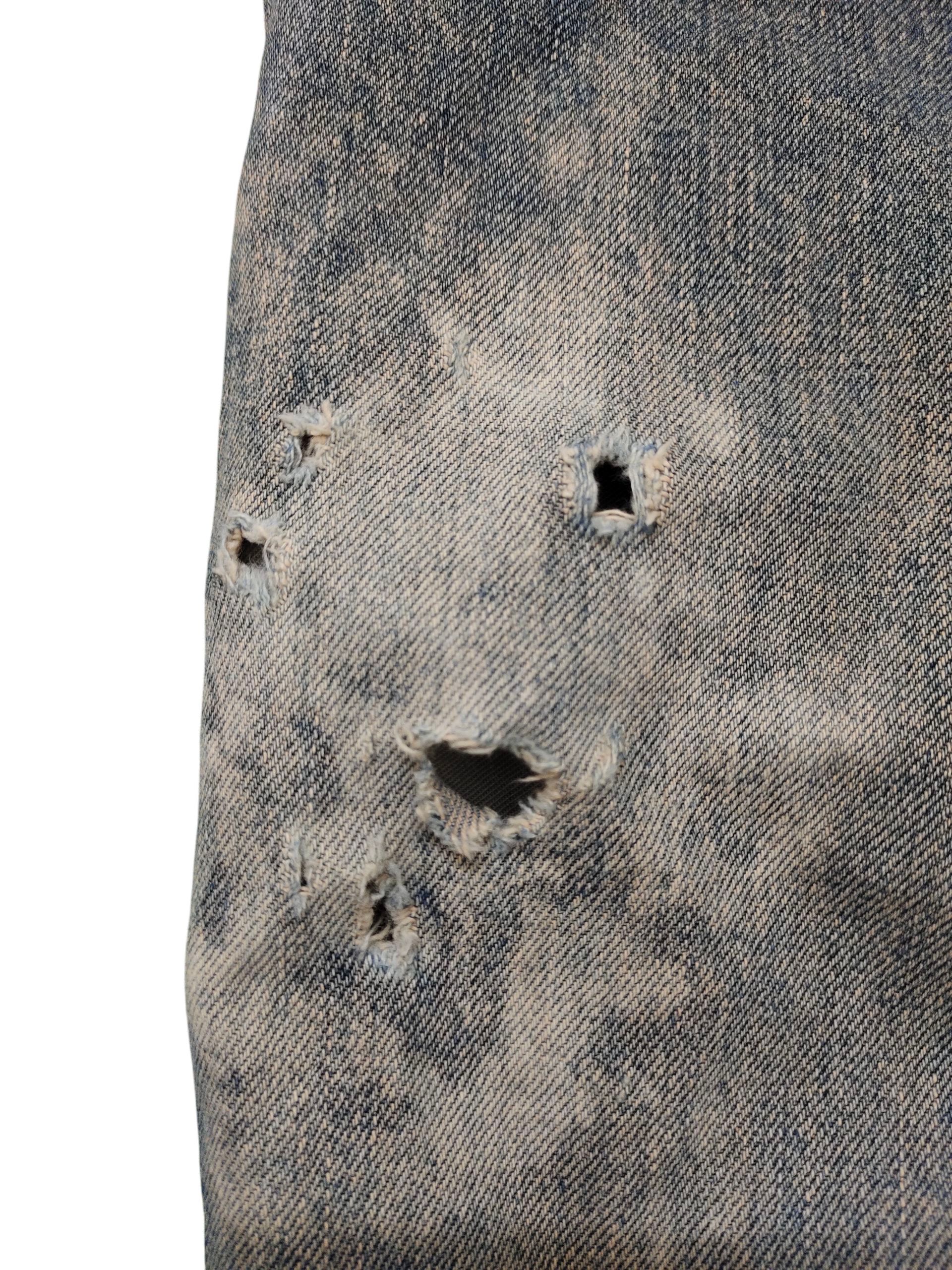 Kapital Vintage 90s Wrangler Selvedge Distress Wide Leg Denim Jeans Size US 30 / EU 46 - 14 Thumbnail