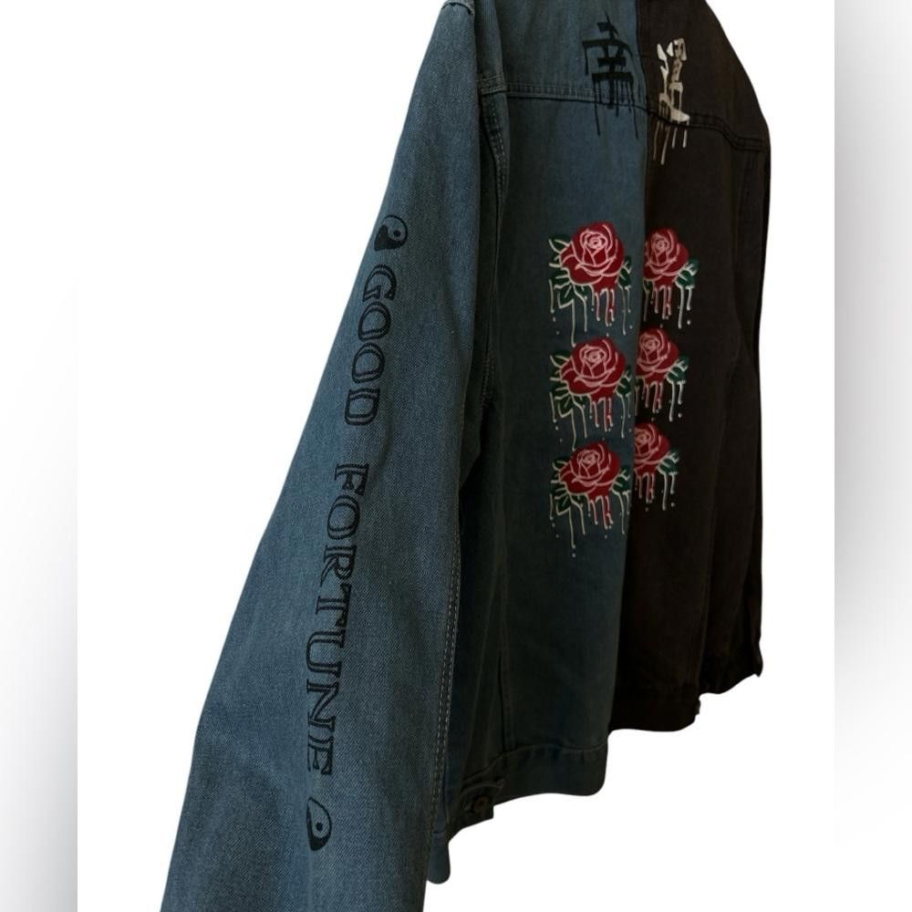 Designer Custom Two-Tone Denim Jacket - XL Size US XL / EU 56 / 4 - 6 Thumbnail