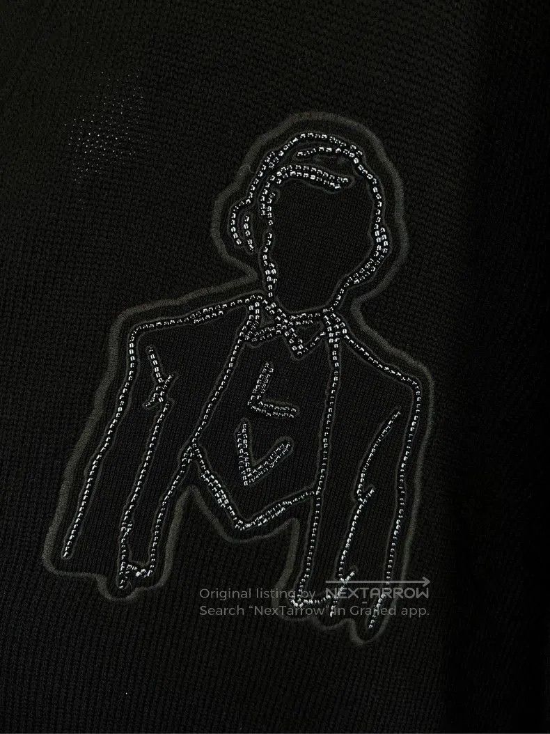 Louis Vuitton Louis Vuitton Black Astronaut Rhinestone Logo Cardigan. Size US L / EU 52-54 / 3 - 4 Thumbnail