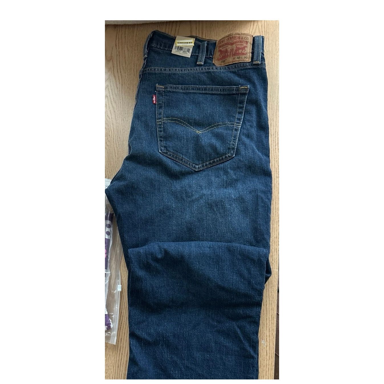 Levi's New Mens Levi’s 559 Straight Leg Stretchy Jeans Blue 40”x30” Size US 40 / EU 56 - 5 Thumbnail