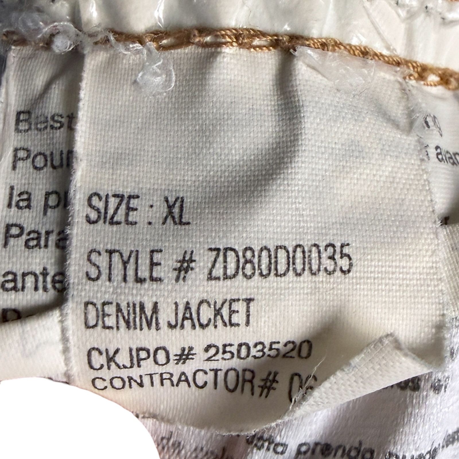 Calvin Klein Vintage 90s Calvin Klein Women's XL Blue Jean Denim Jacket Size XL / US 12-14 / IT 48-50 - 7 Thumbnail