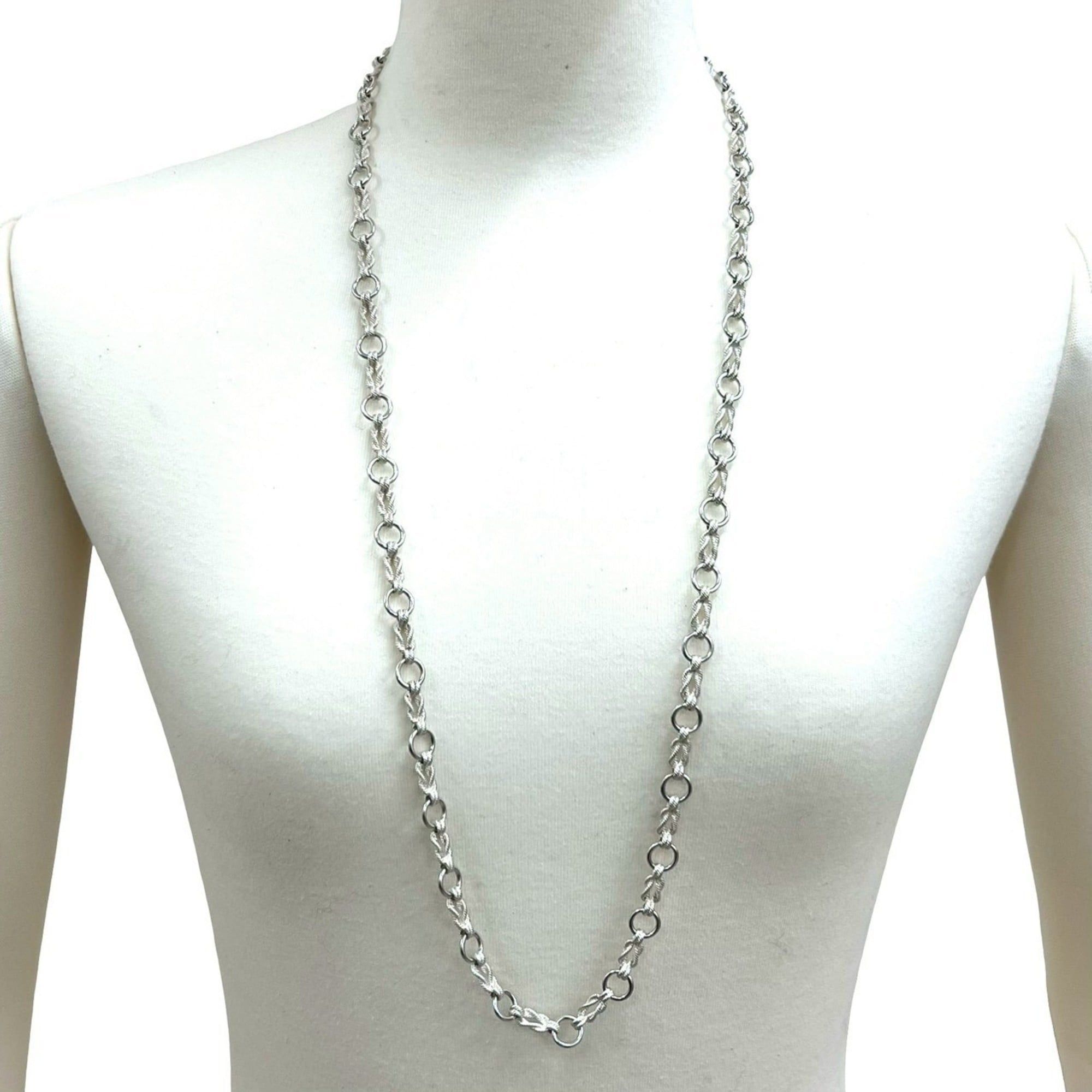 Hermes HERMES Audienne Silver 925 Necklace Choker Pendant 41229 Size ONE SIZE - 1 Thumbnail