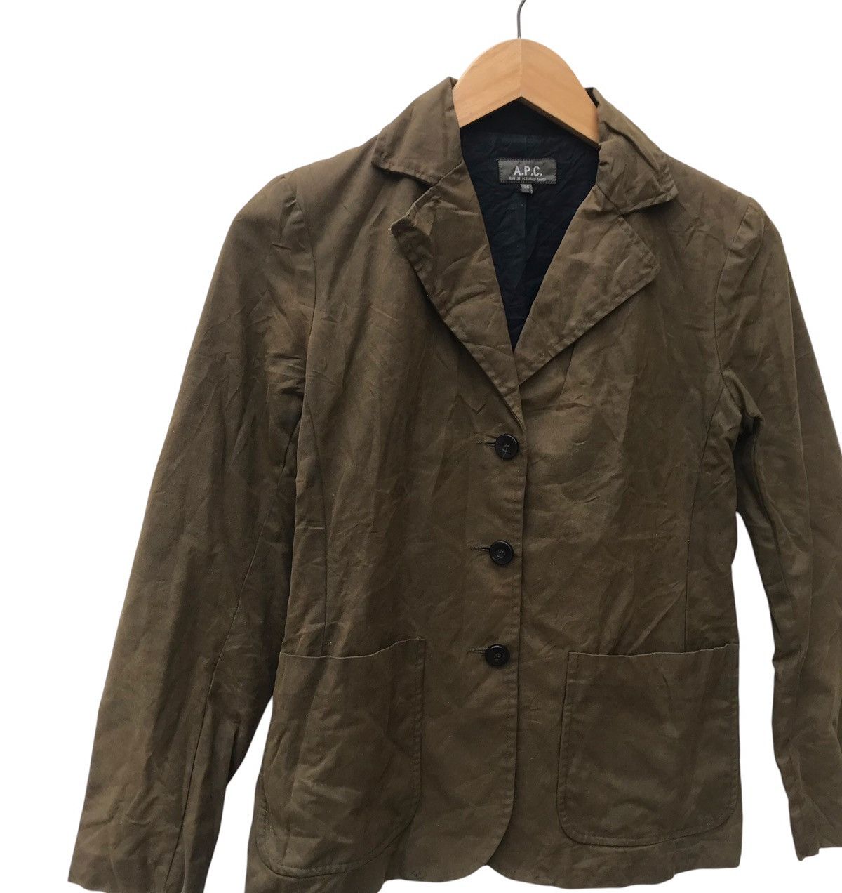A.P.C. Apc France Wax Blazer Coat Apc Women Wax Jacket Size S / US 4 / IT 40 - 4 Thumbnail
