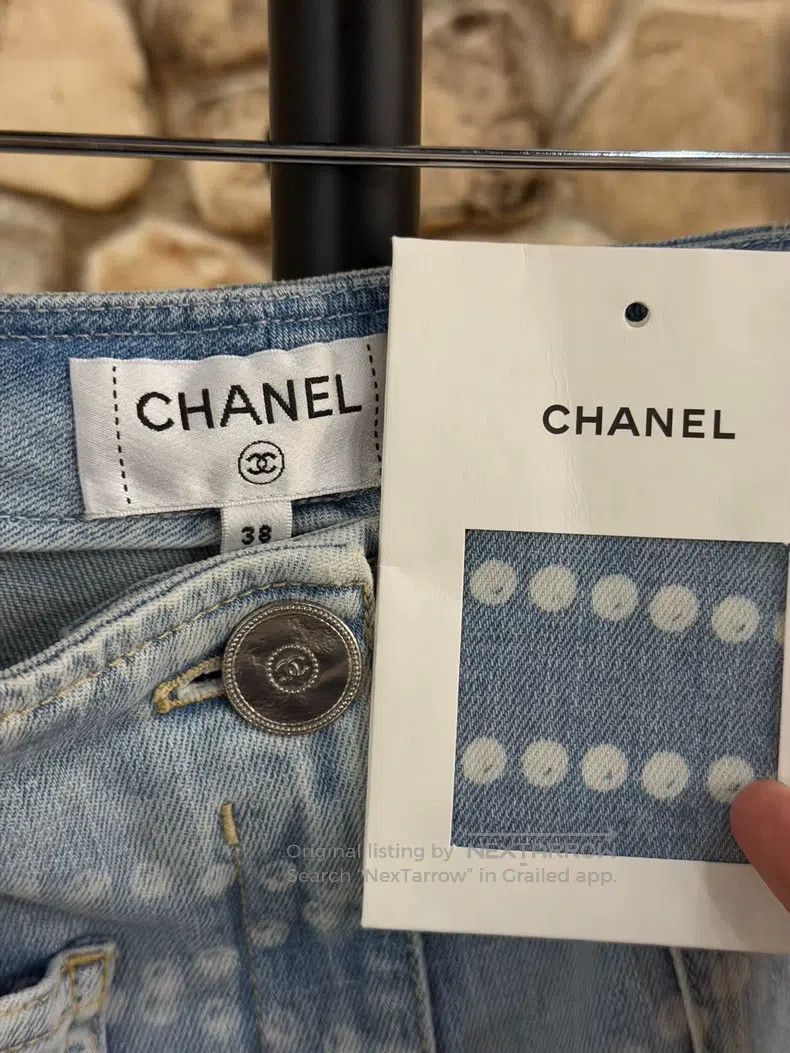 Chanel Chanel 25P new pearl chain jeans Size 25" / US 0 / IT 36 - 3 Thumbnail