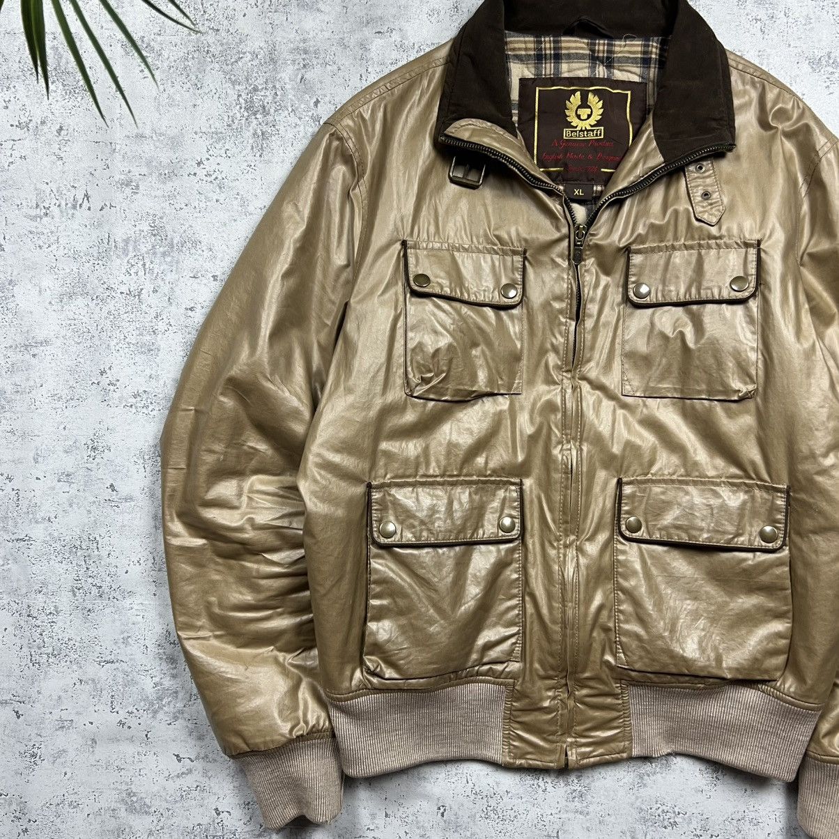 Belstaff 00s Belstaff Vintage Military Leather Bomber Jacket Size US XL / EU 56 / 4 - 2 Thumbnail