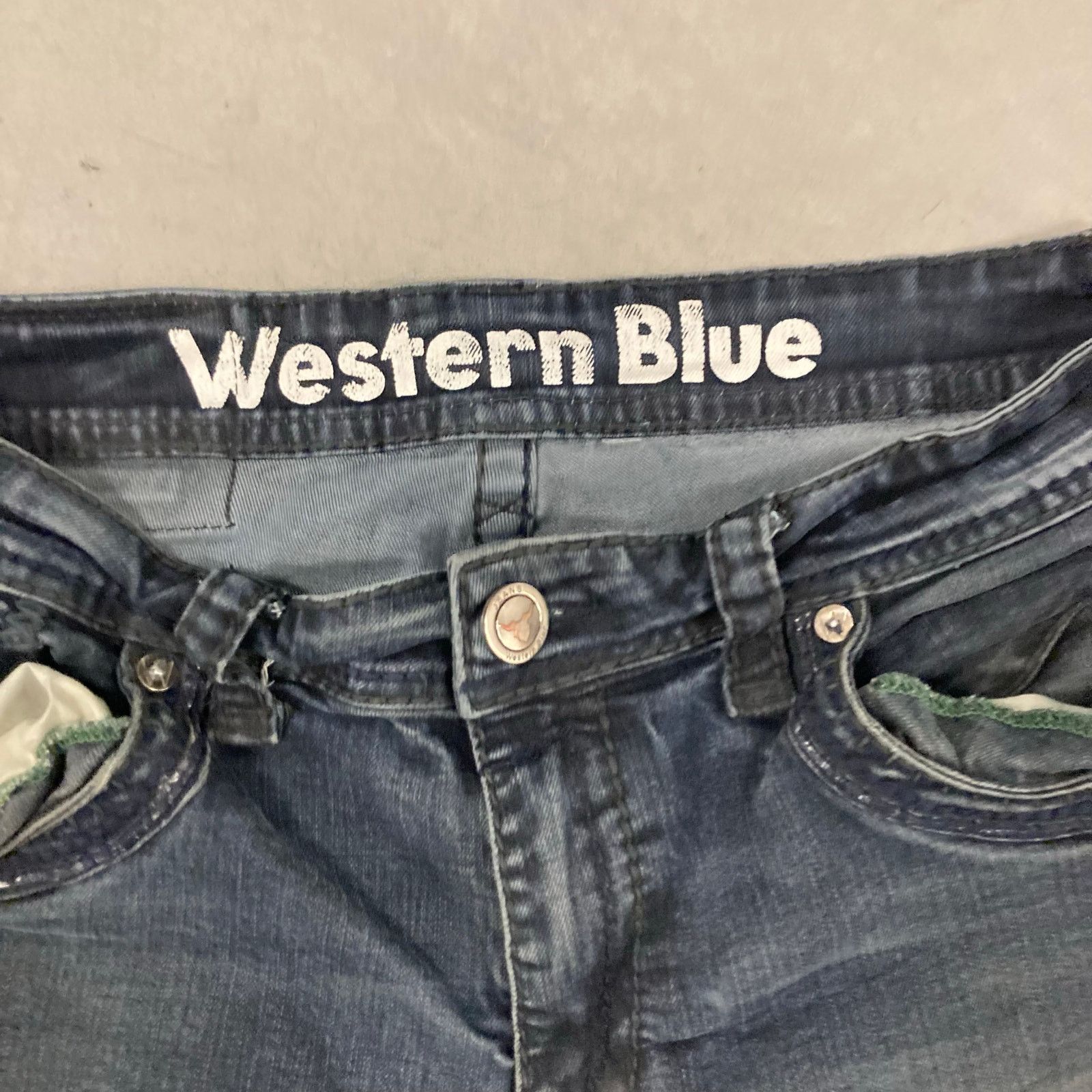 Vintage y2k low rise western blue Jeans 34x30 Size US 34 / EU 50 - 4 Thumbnail