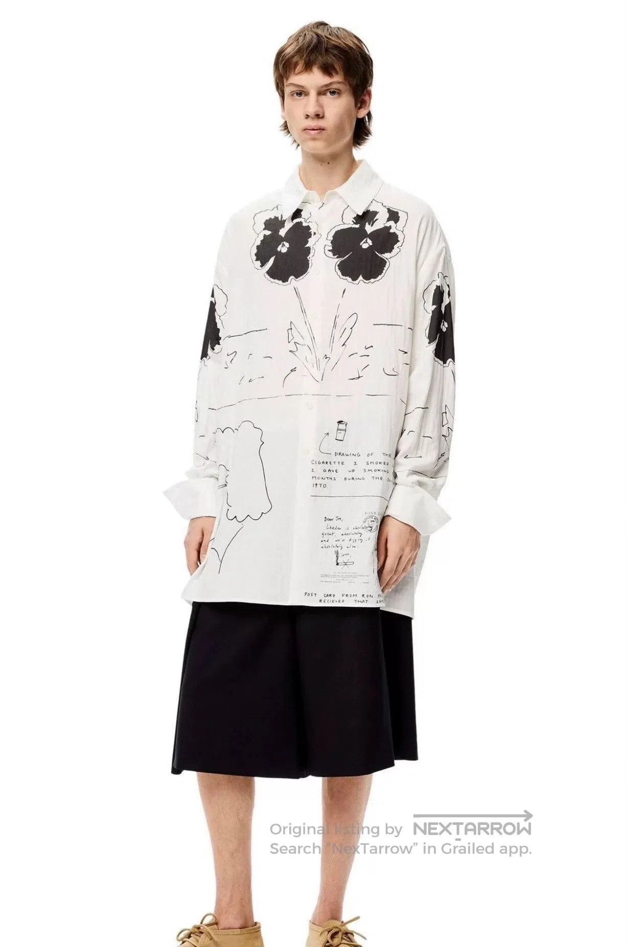 Loewe LOEWE Floral Long Robe Shirt. Size L / US 10 / IT 46 - 9 Thumbnail