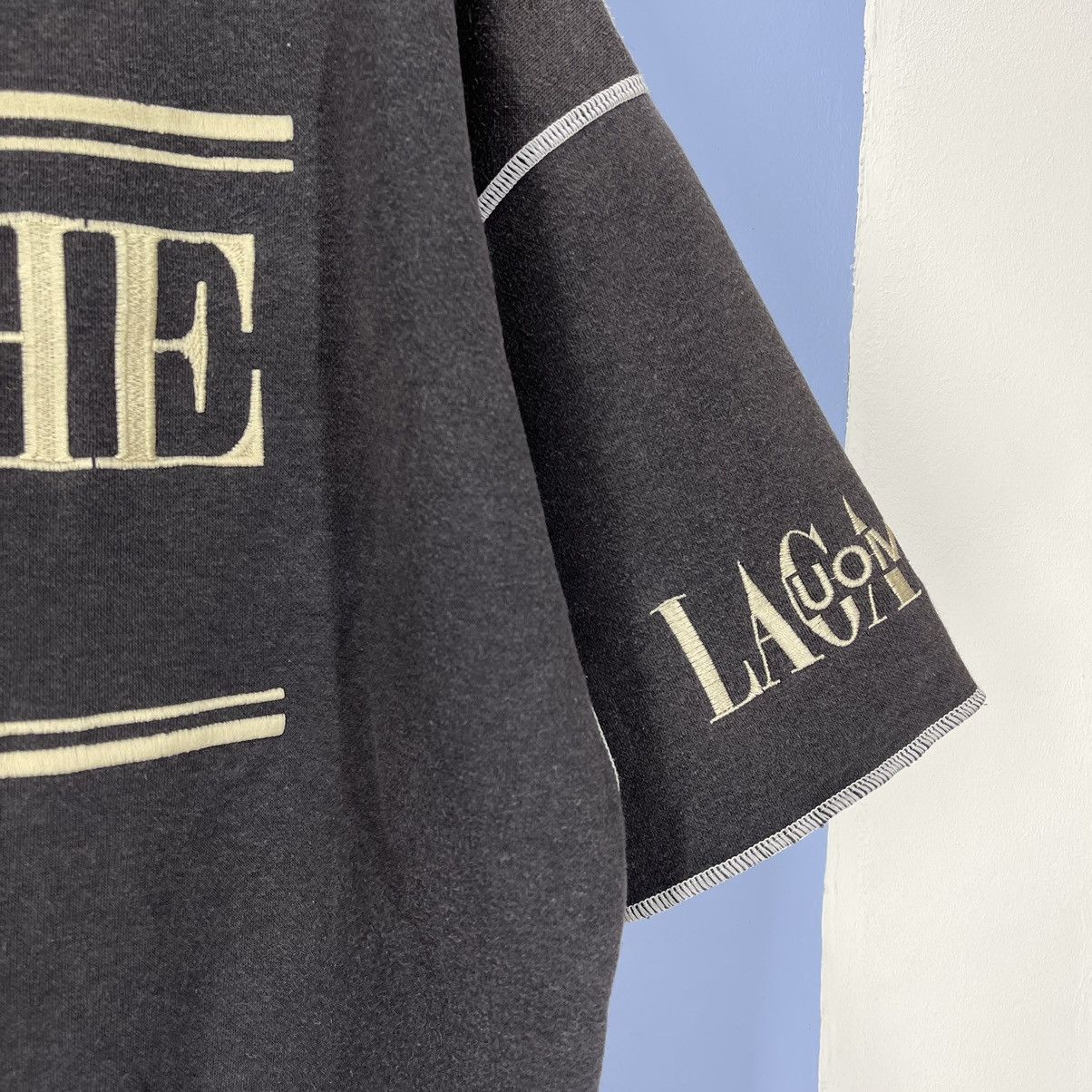 Japanese Brand Vintage LAGACHE Short Sleeve Sweatshirt Jumper #1430/AX Size L / US 10 / IT 46 - 4 Thumbnail