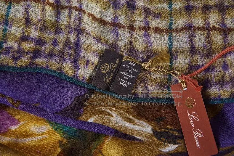 Loro Piana LORO PIANA size 196*68cm Fine-woven thin scarf shawl 70% ca Size ONE SIZE - 3 Thumbnail