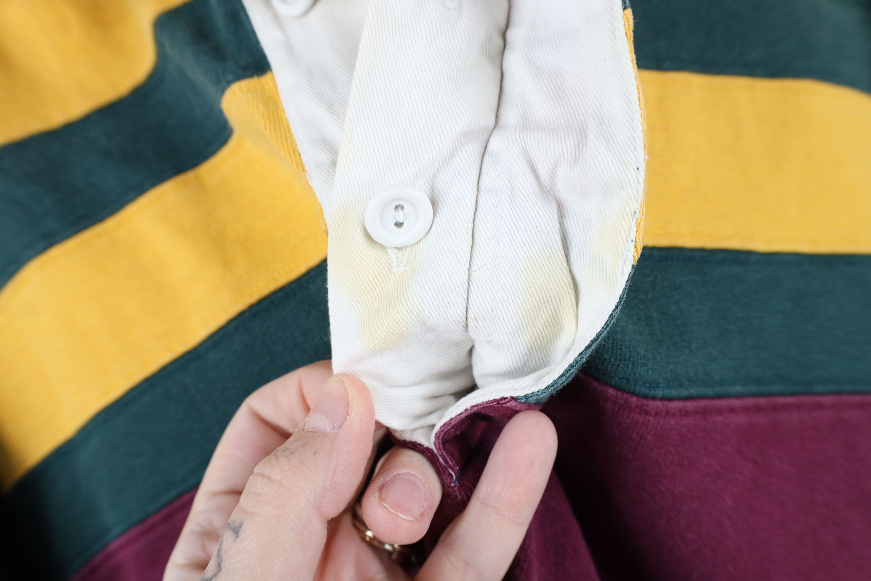 Vintage Vintage 90s Streetwear Striped Long Sleeve Rugby Polo Size US XL / EU 56 / 4 - 4 Thumbnail
