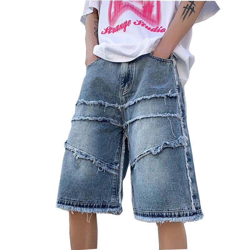 American High Street Men's Wide Leg Denim Shorts