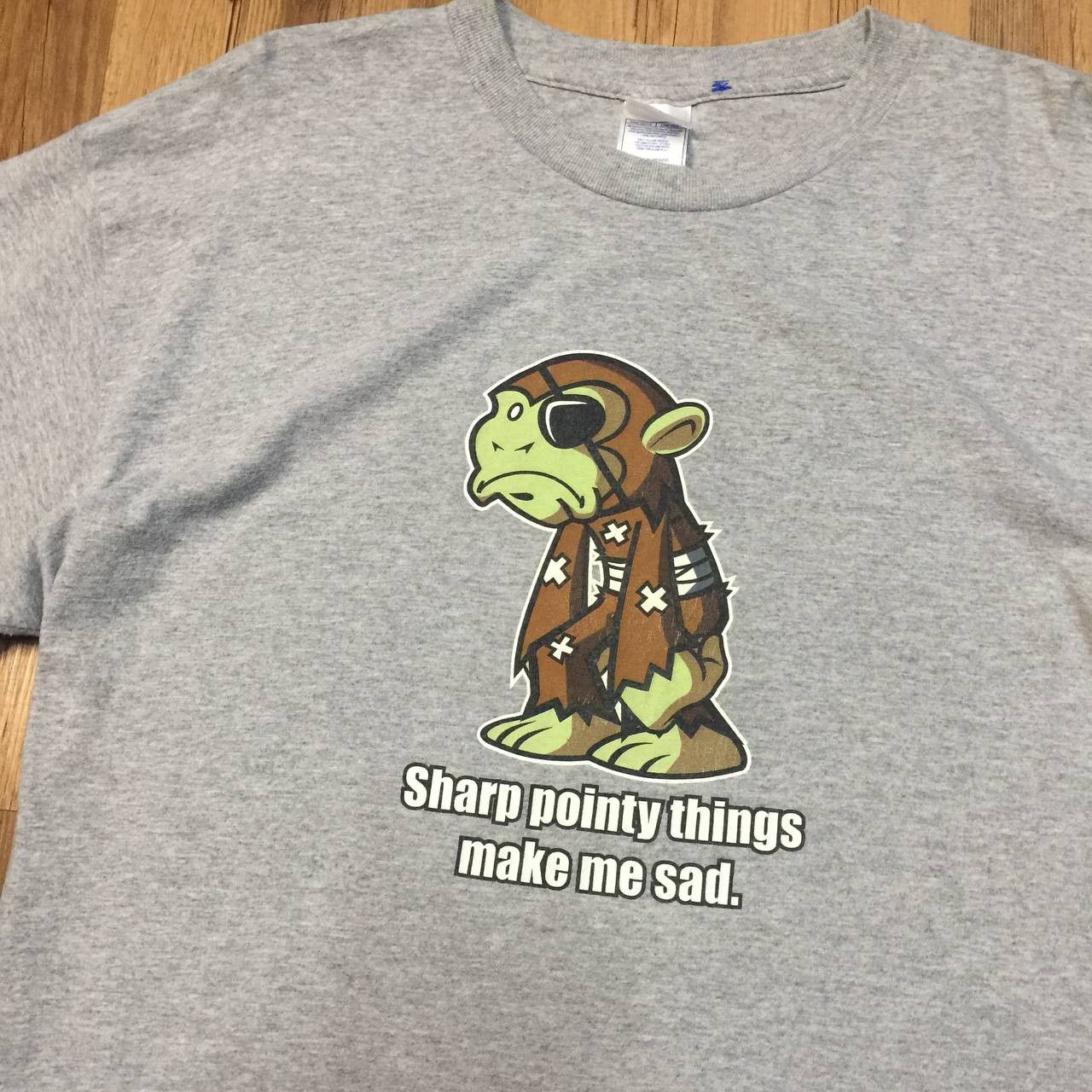 Cartoon Network × Vintage 90s Y2K Curious George Sharp Pointy Things Make Me Sad Size US XL / EU 56 / 4 - 2 Thumbnail