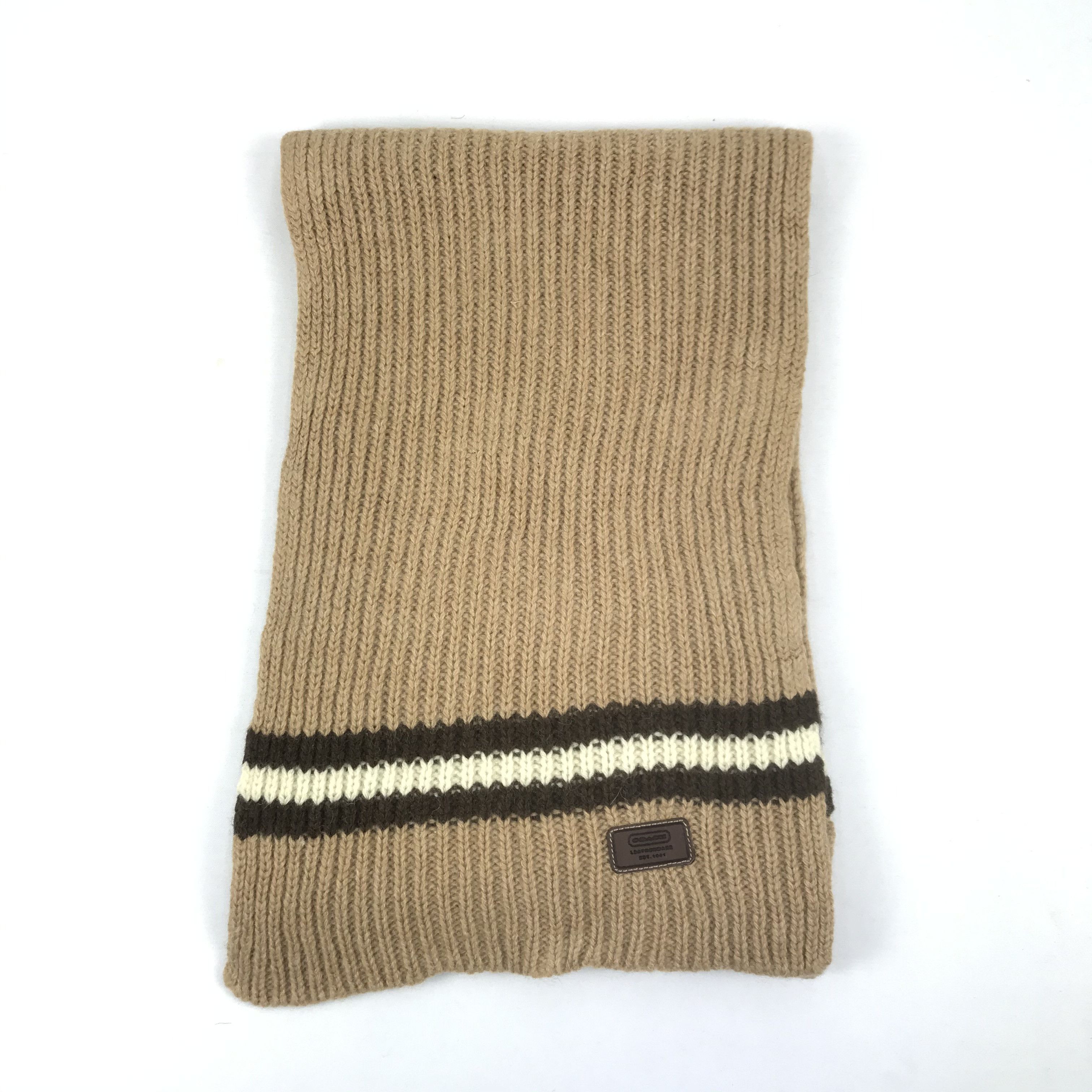 Coach Vintage Coach Scarf Muffler Knitted Wool Ribbed Knit Scarves Size ONE SIZE - 2 Thumbnail