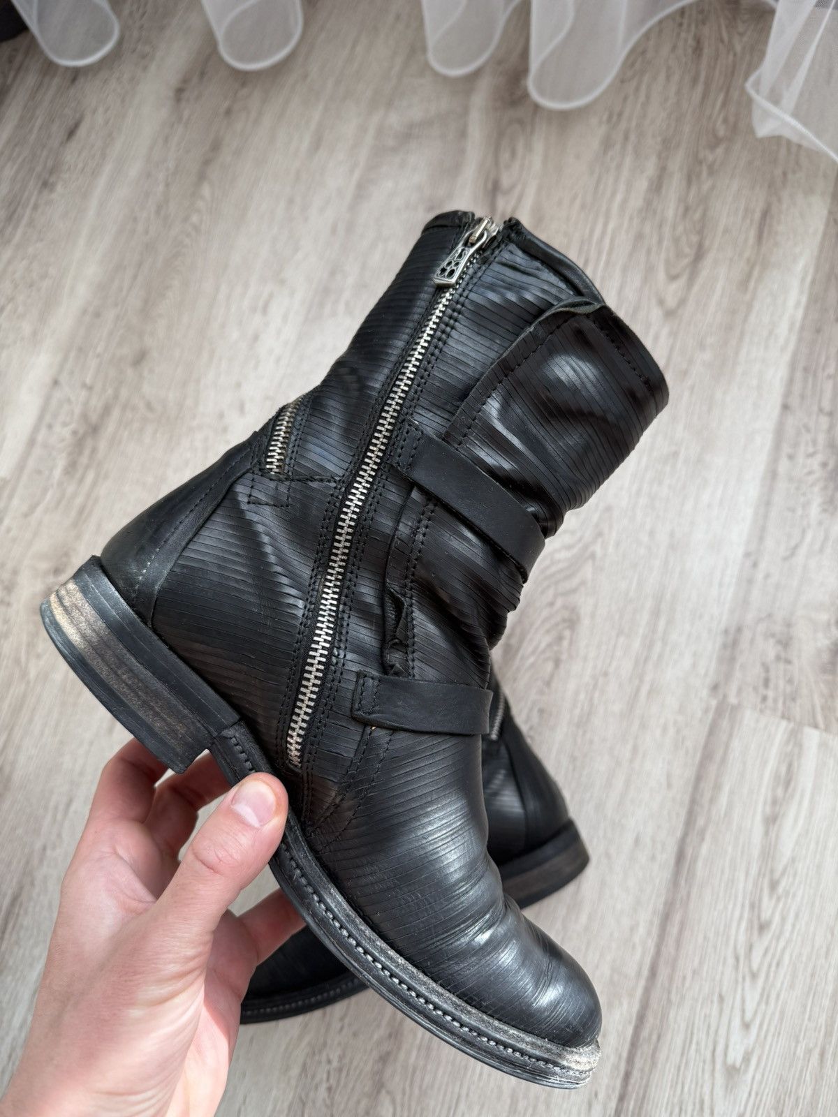 A.S.98 Airstep A.S.98 Black Leather Buckle Strap Zip Biker EU 38 Size US 8 / IT 38 - 19 Thumbnail