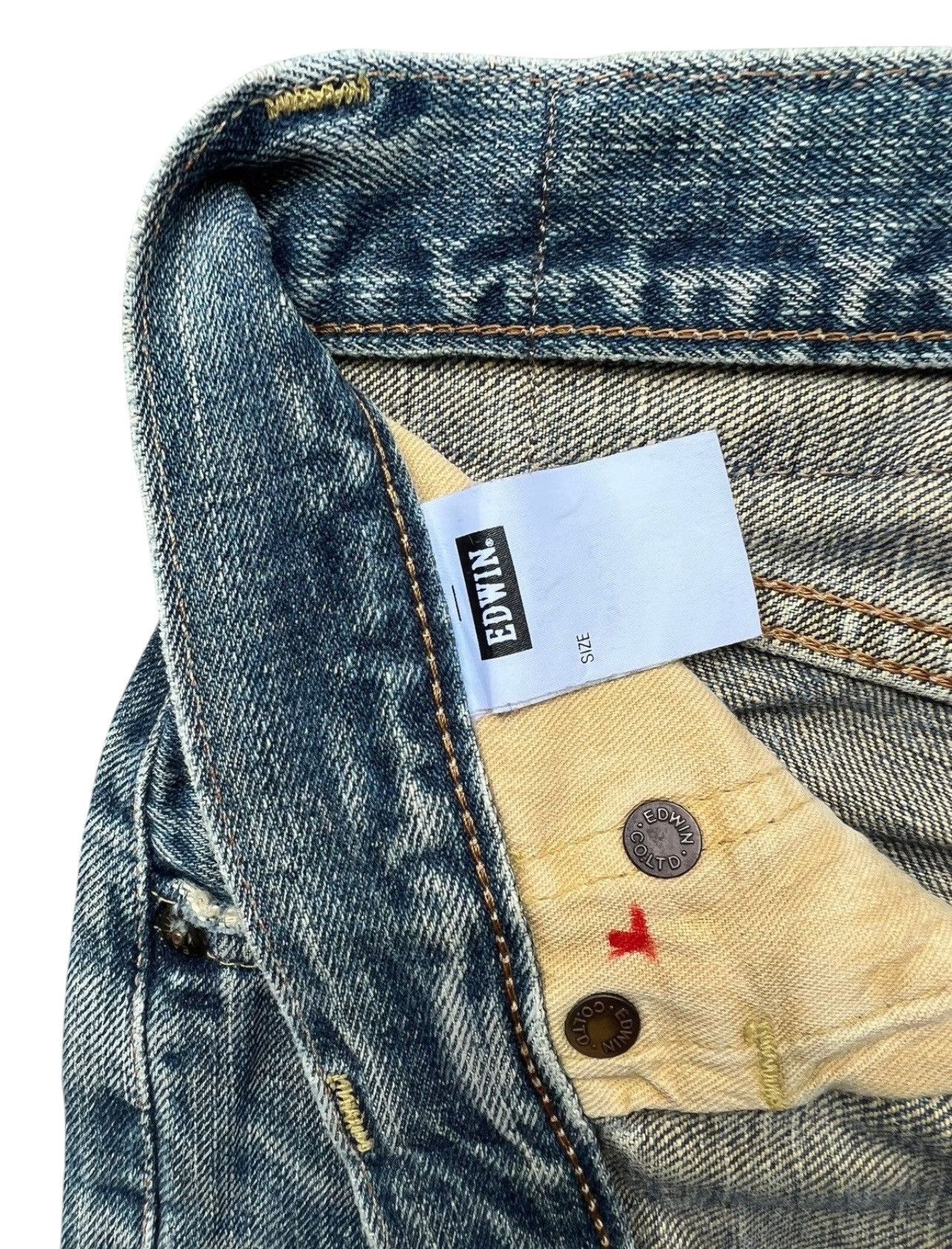 Edwin Vintage Edwin 505x Selvedge Distressed Denim Jeans 31x35 Size US 31 - 14 Thumbnail