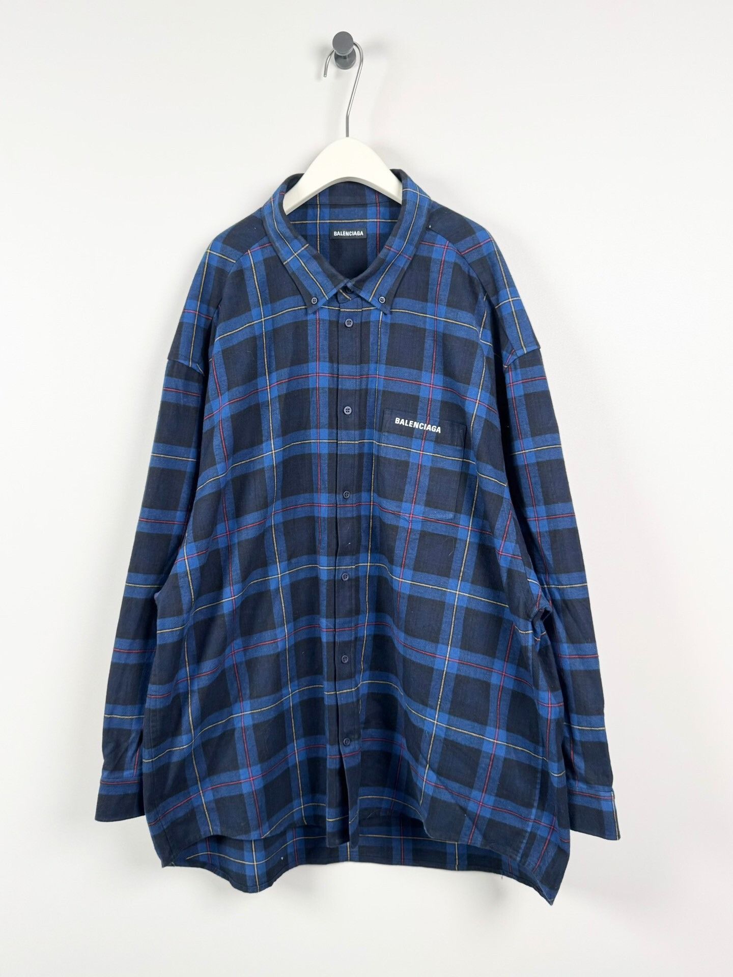Balenciaga Balenciaga Oversized Check Shirt Size S / US 4 / IT 40 - 1 Thumbnail