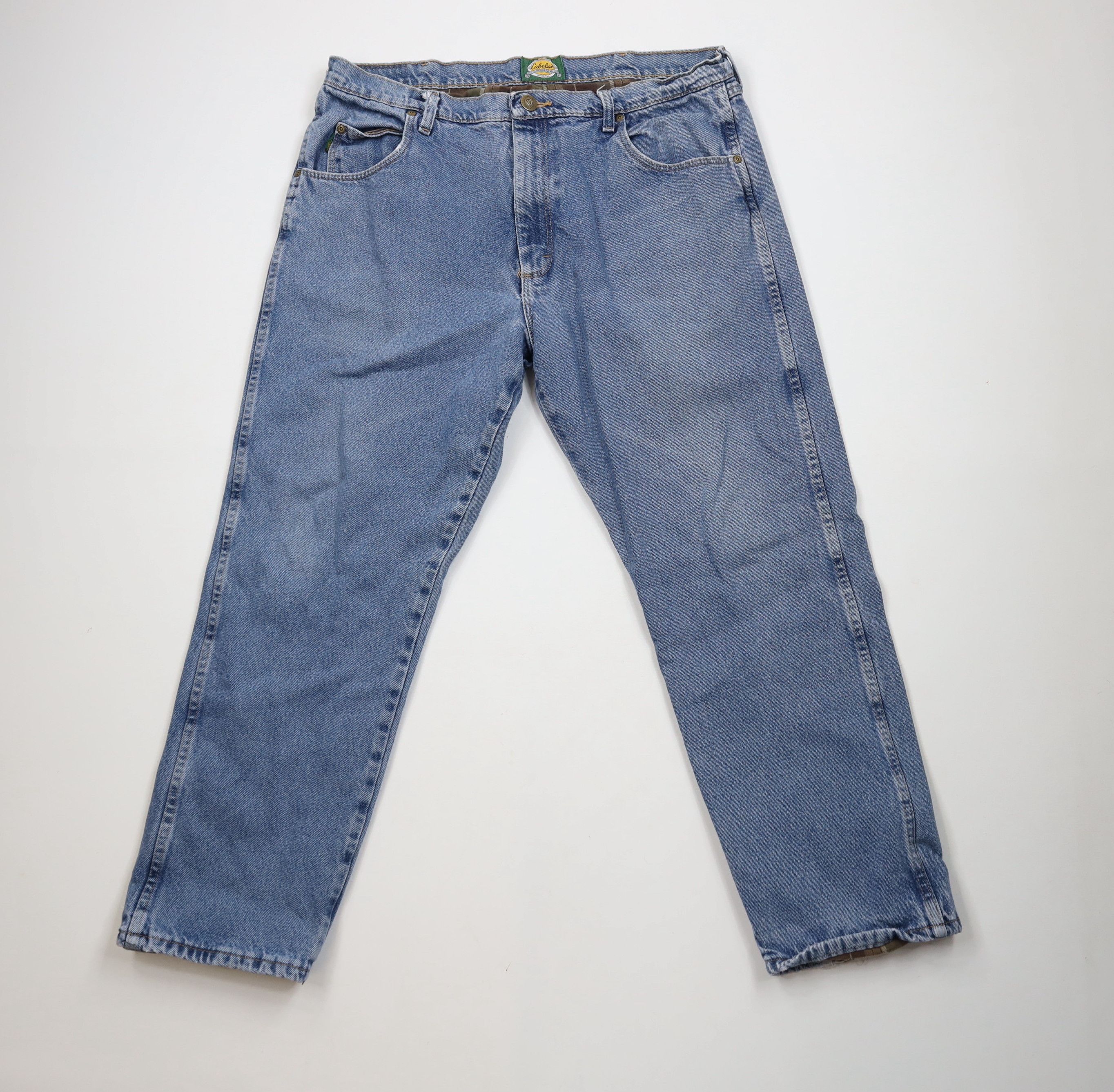 Cabelas Vintage Cabelas Flannel Lined Straight Leg Denim Jeans Size US 38 / EU 54 - 2 Thumbnail