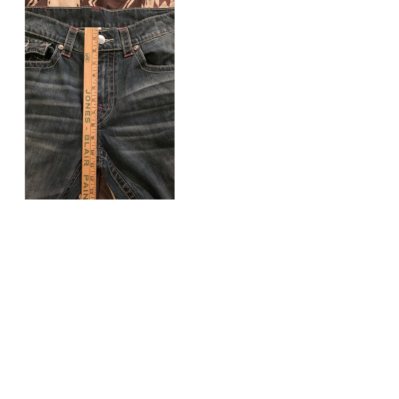 True Religion True Religion Jeans Men's Size 34 Straight Flap Pocket Blue NICE EUC Size US 35 - 10 Thumbnail