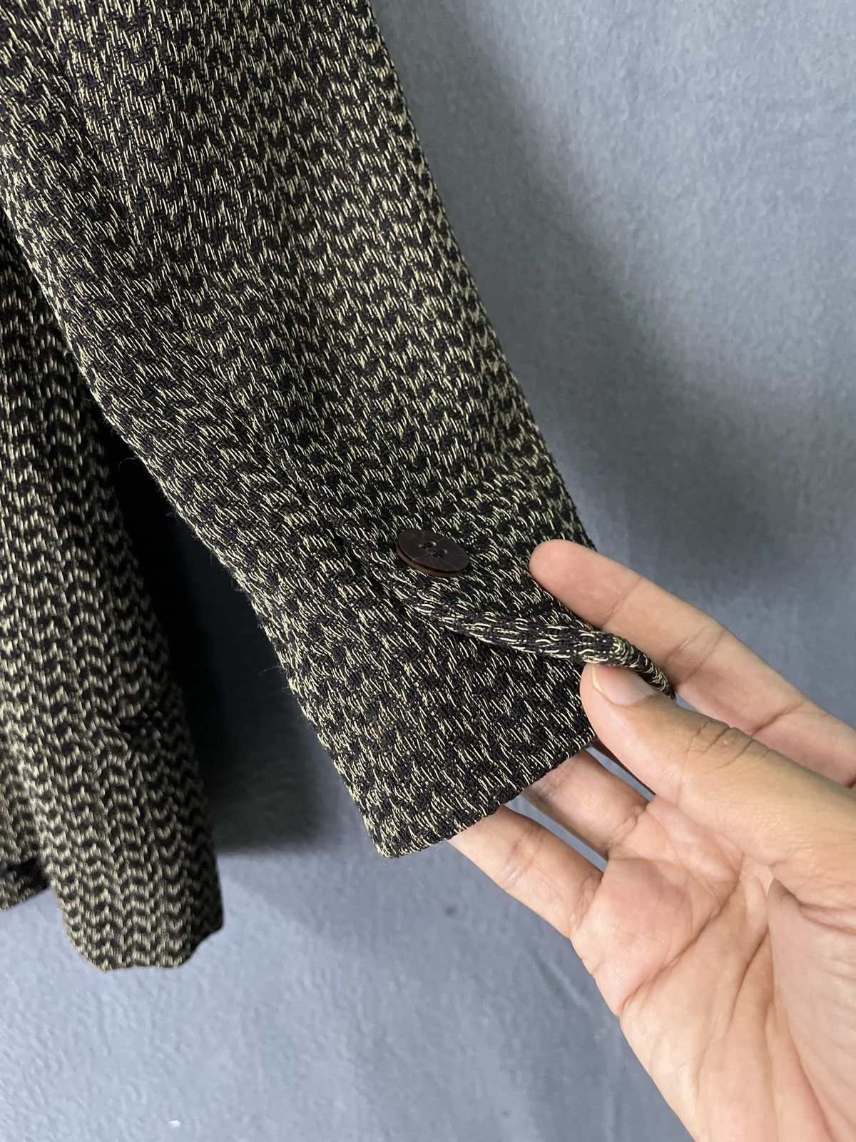 Krizia × Vintage Vintage Krizia Made in Italy Houndstooth Wool Jacket Size M / US 6-8 / IT 42-44 - 6 Thumbnail