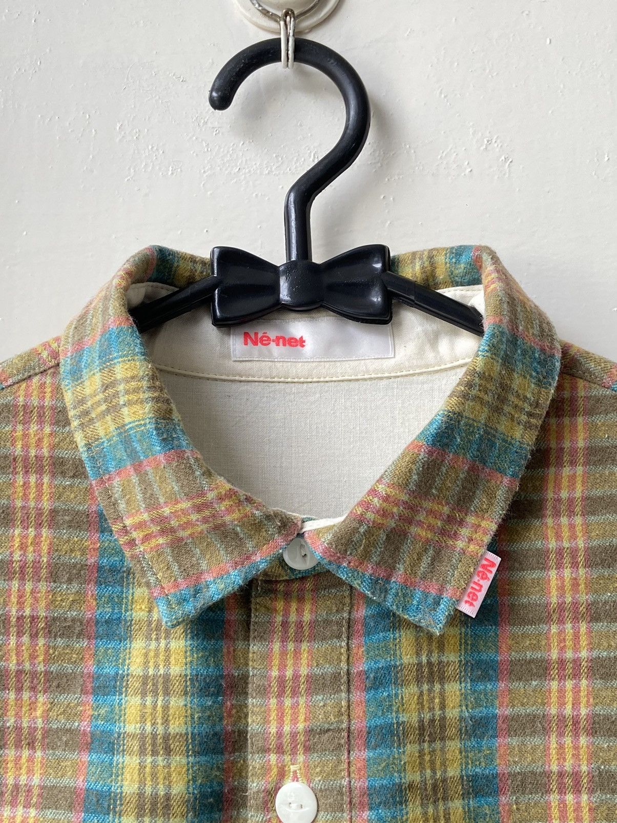 Issey Miyake × Ne-Net NE-NET Flannel Plaid Shirt Size US S / EU 44-46 / 1 - 14 Thumbnail
