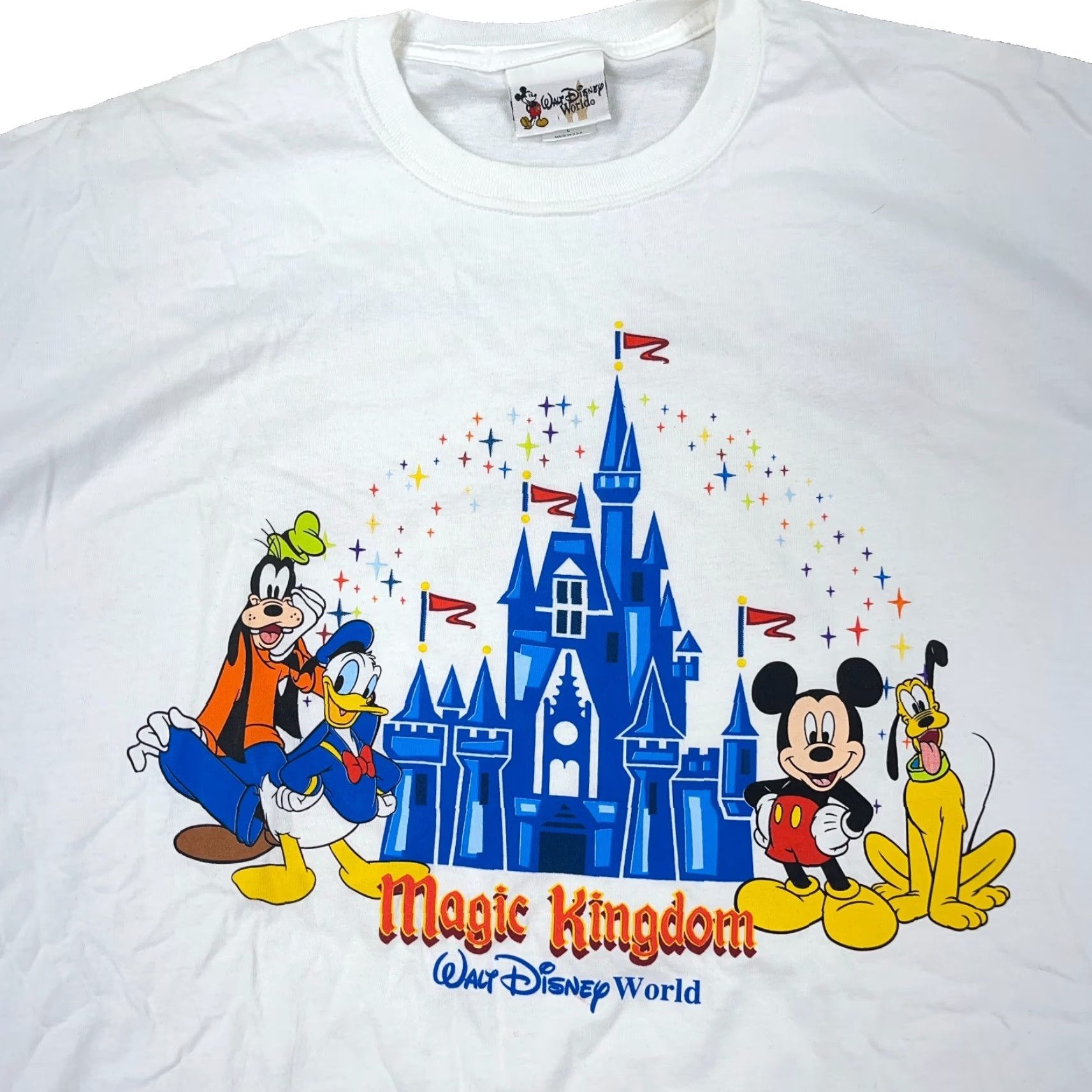 Disney VINTAGE Disney Shirt Men Large White Mickey Castle 90s USA Disney Shirt Mens L White Mickey Mouse 90s Retro Cartoon USA Castle Size US L / EU 52-54 / 3 - 3 Thumbnail