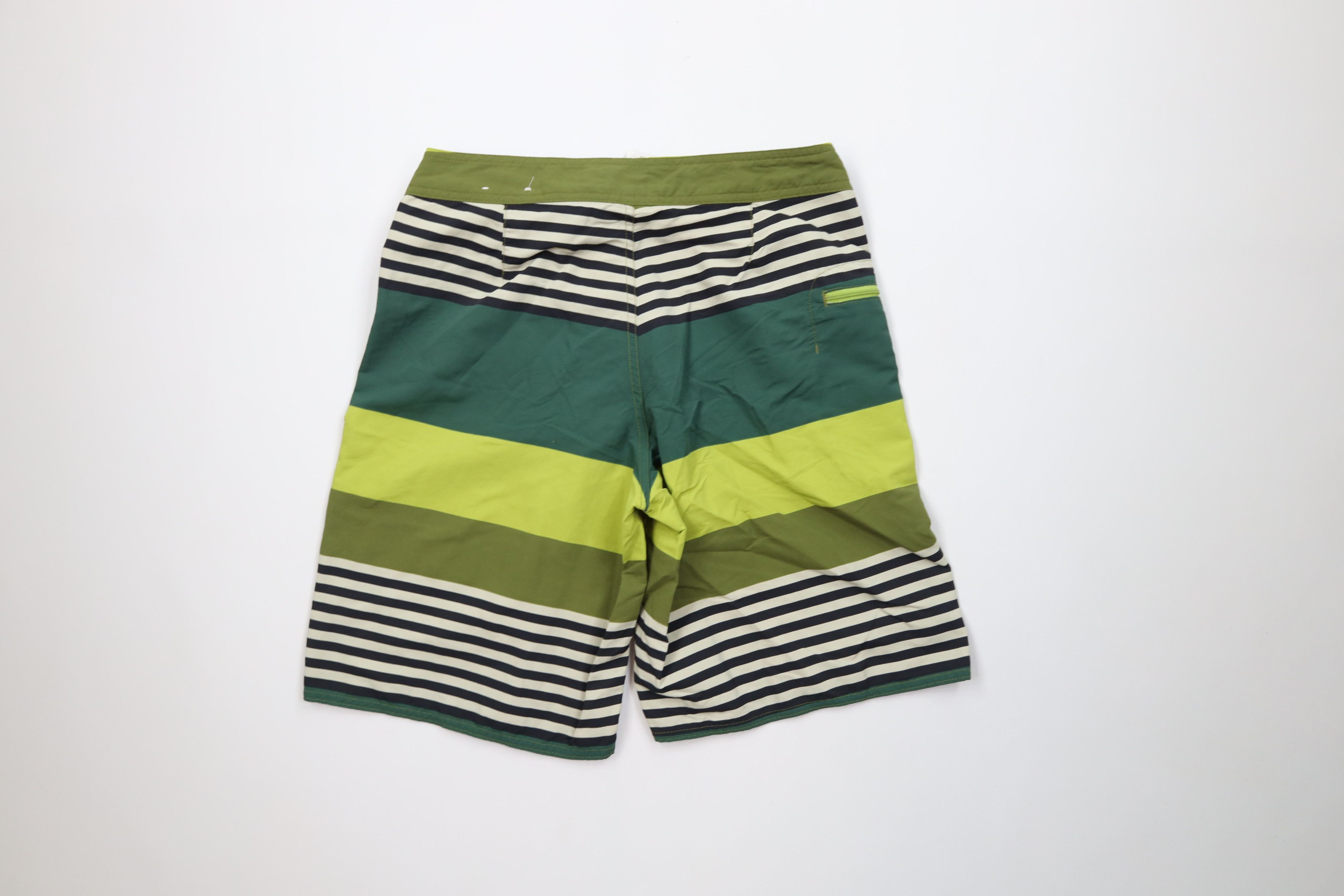 Patagonia Patagonia Logo Striped Wavefarer Board Shorts Trunks Green Size US 30 / EU 46 - 8 Thumbnail
