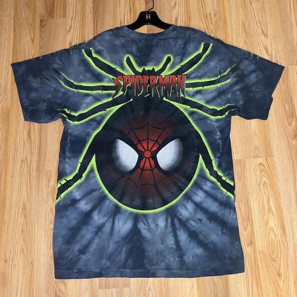 Marvel Comics 1998 Spider-Man Tie-Dye AOP Marvel Vintage Shirt Size US XL / EU 56 / 4 - 2 Preview