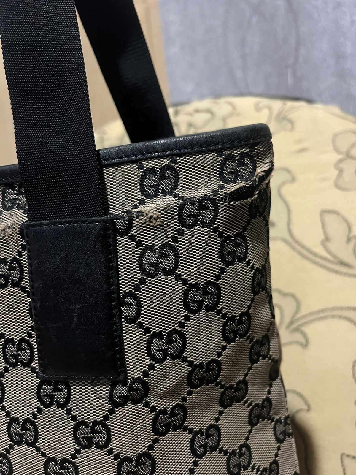 Gucci GUCCI GG Canvas Tote Bag Beige Size ONE SIZE - 8 Thumbnail