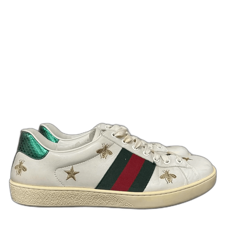 Gucci Gucci White Sneakers with Green Accents Size US 8.5 / EU 41-42 - 1 Thumbnail