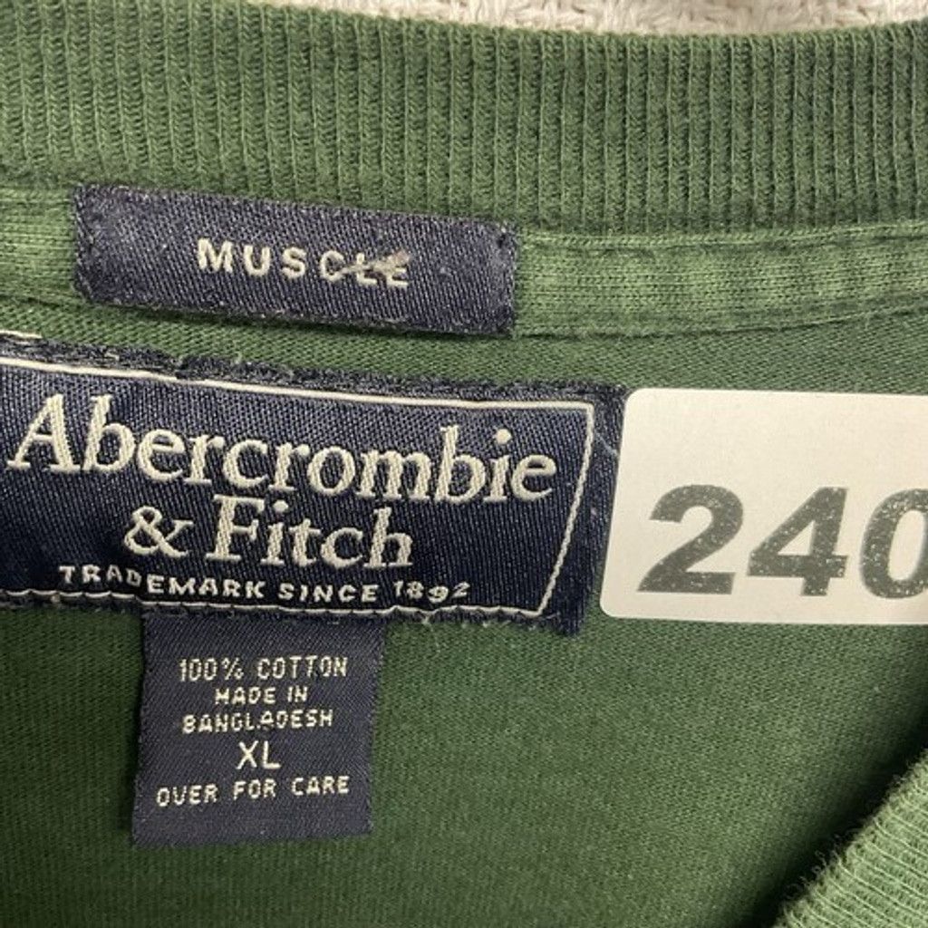 Abercrombie & Fitch VTG Abercrombie & Fitch Green Muscle Logo T-Shirt TopMen XL Size US XL / EU 56 / 4 - 2 Thumbnail