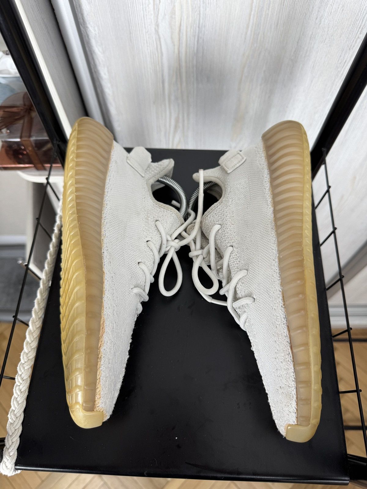 Adidas CP9366 Adidas Yeezy Boost 350 V2 Cream Triple White Size US 9.5 / EU 42-43 - 8 Thumbnail