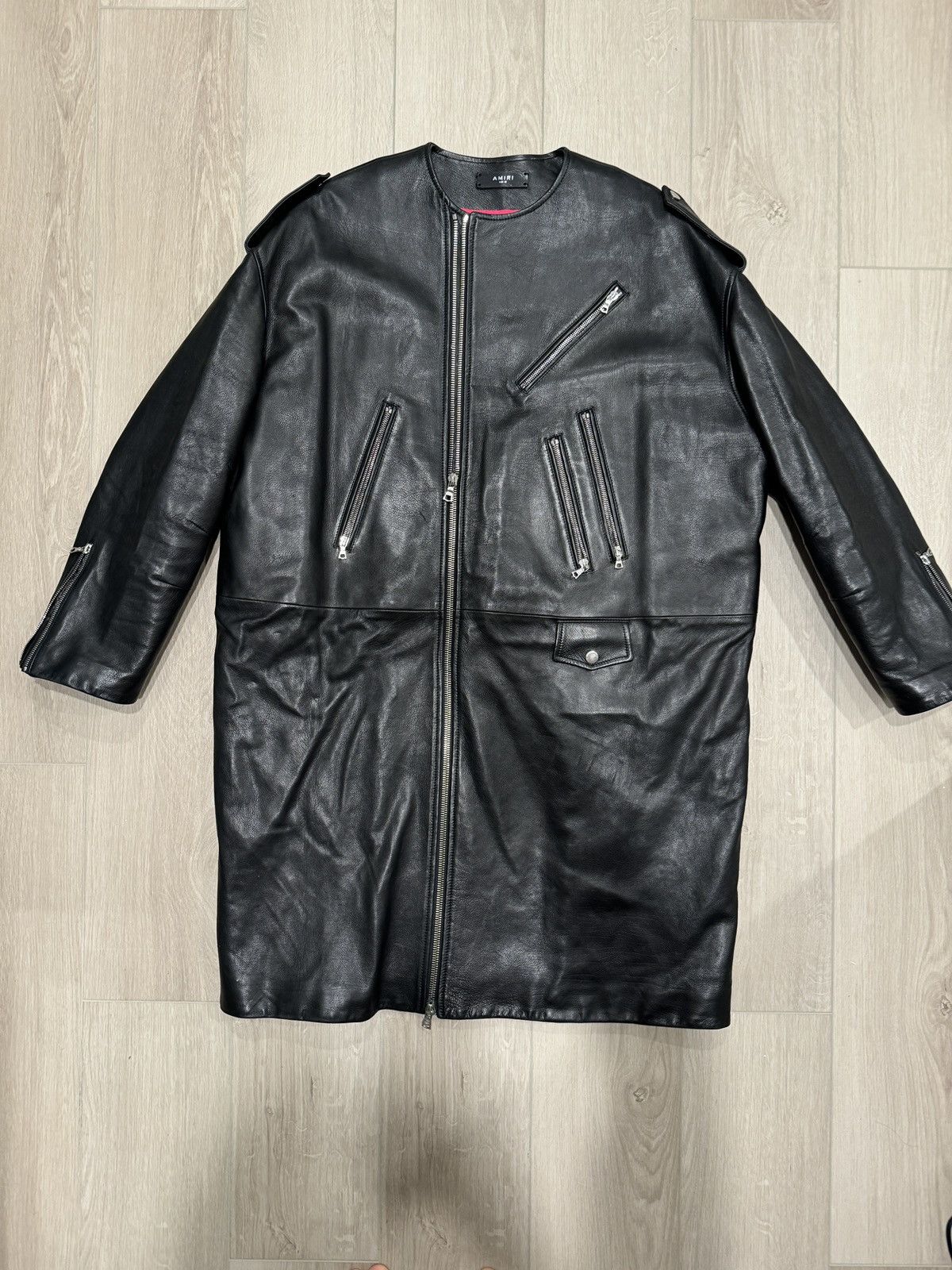 Amiri Amiri Leather Coat Size S / US 4 / IT 40 - 1 Thumbnail