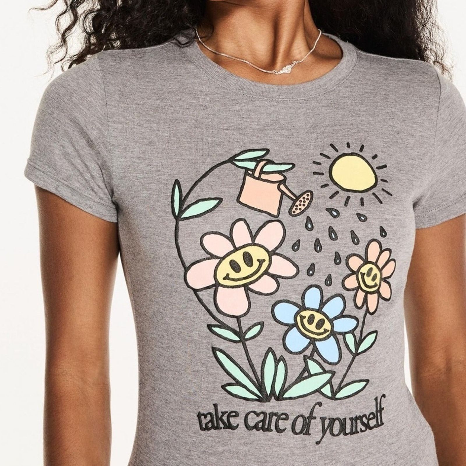 Aeropostale Take Care Daisies Graphic Tee Size XL / US 12-14 / IT 48-50 - 1 Thumbnail