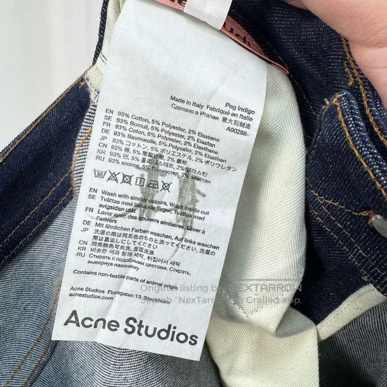 Acne Studios Acne Studios Dark Blue Washed Denim Pants Size US 27 - 7 Thumbnail