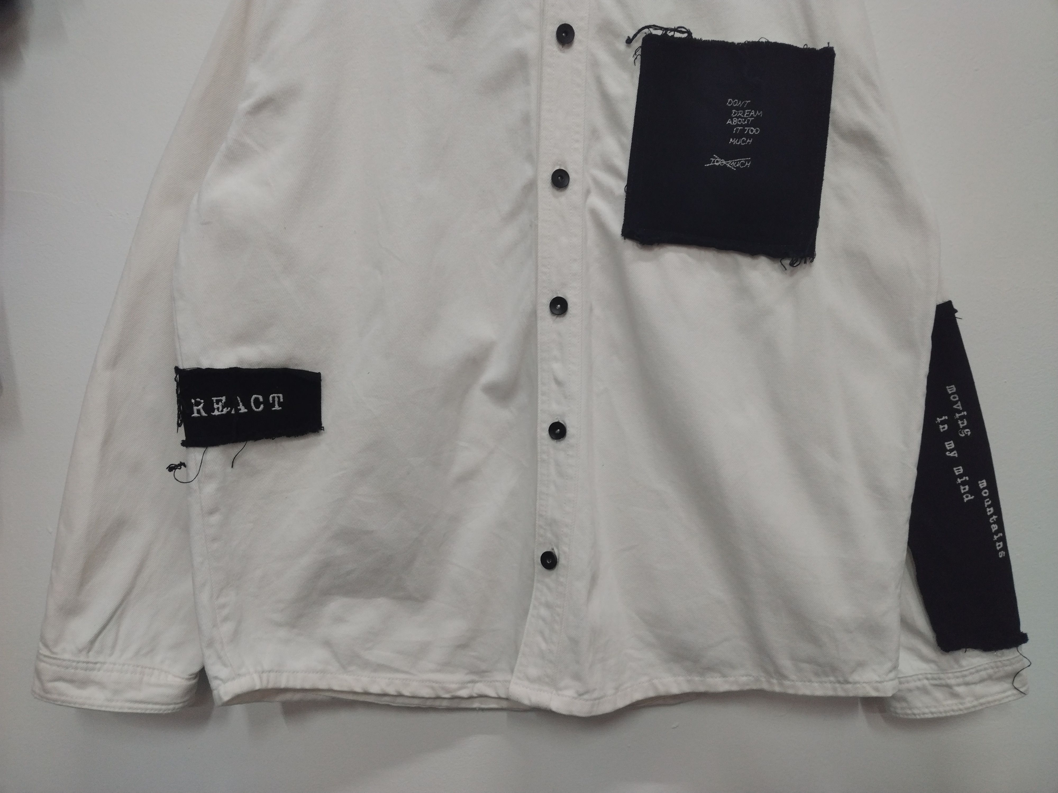 Zara AWESOME STYLO ZARA DENIM JACKET PATCHWORK SCRIPT DESIGN Size US L / EU 52-54 / 3 - 12 Thumbnail