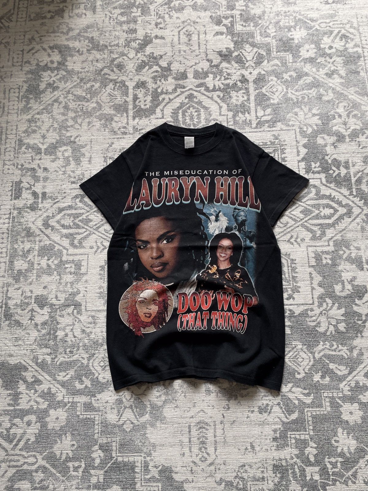 Pre-owned Band Tees X Rock T Shirt Y2k Vintage The Miseducation Of Lauryn Hill Merch T-shirt In Black