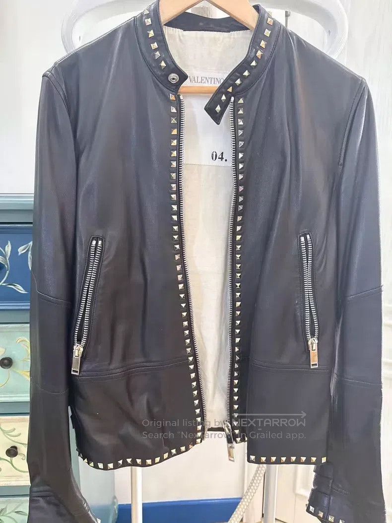 Valentino Valentino Riveted motorcycle leather jacket Size US M / EU 48-50 / 2 - 1 Thumbnail
