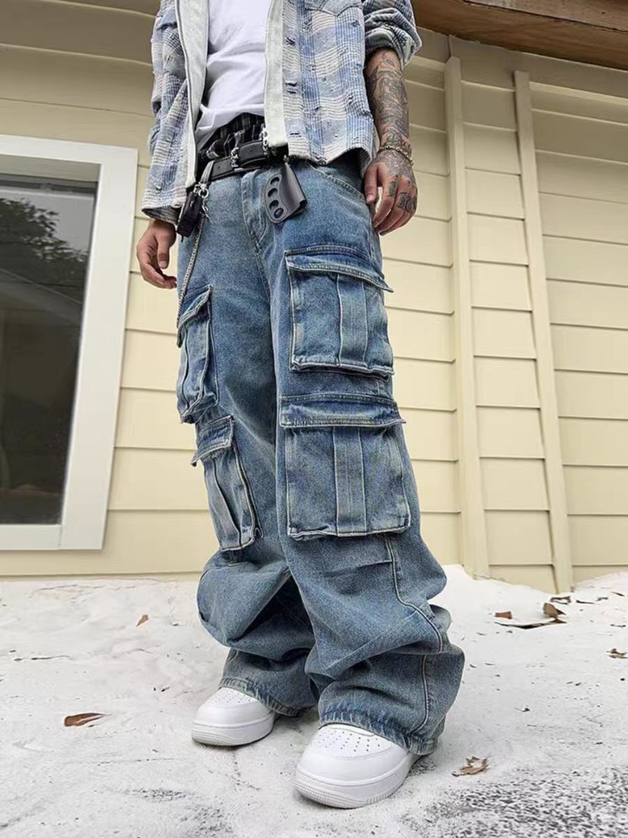 Japanese Brand × Jean Vintage Multi-Pocket Heavyweight Work Street Jeans Size US 32 / EU 48 - 5 Thumbnail