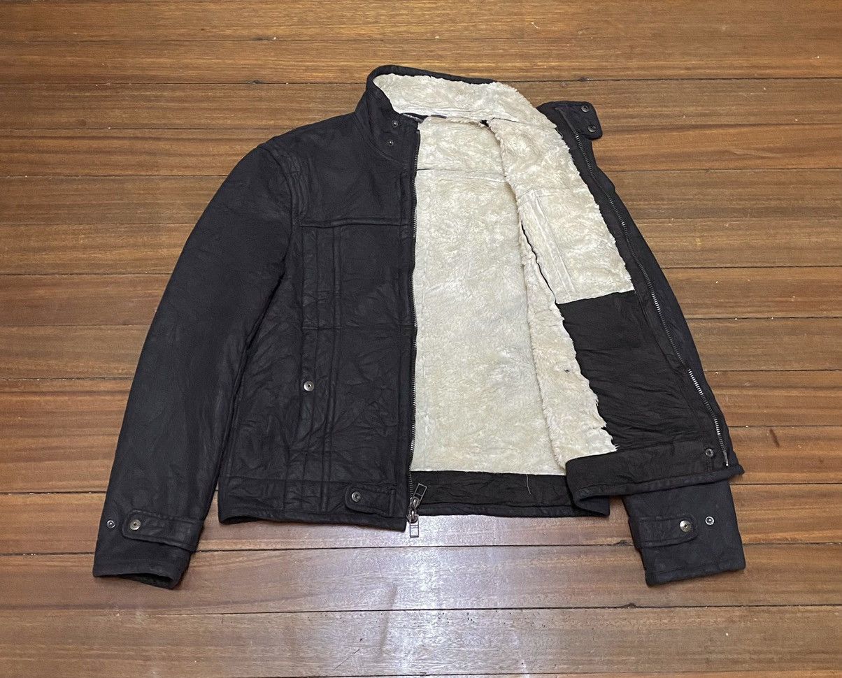 Armani Exchange × Vintage Rare Design Vintage Armani Exchange Fur Suede Jacket 2000s Size US M / EU 48-50 / 2 - 3 Thumbnail