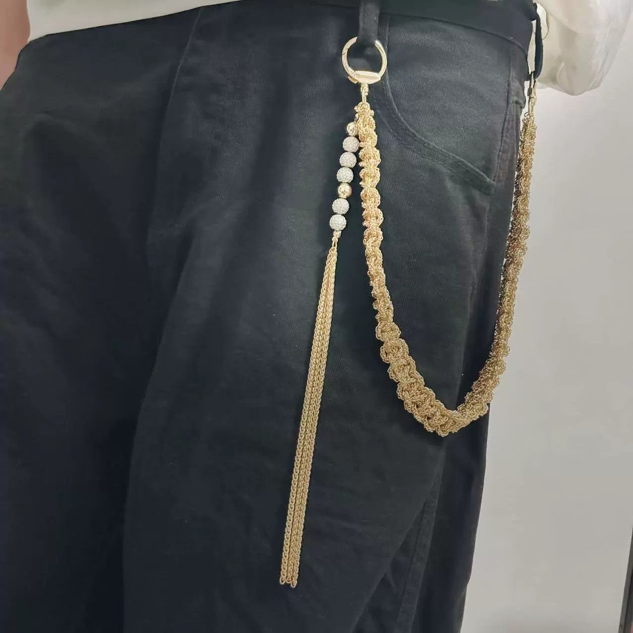 Vintage Retro hip-hop punk style jeans waist chain Size ONE SIZE - 2 Thumbnail