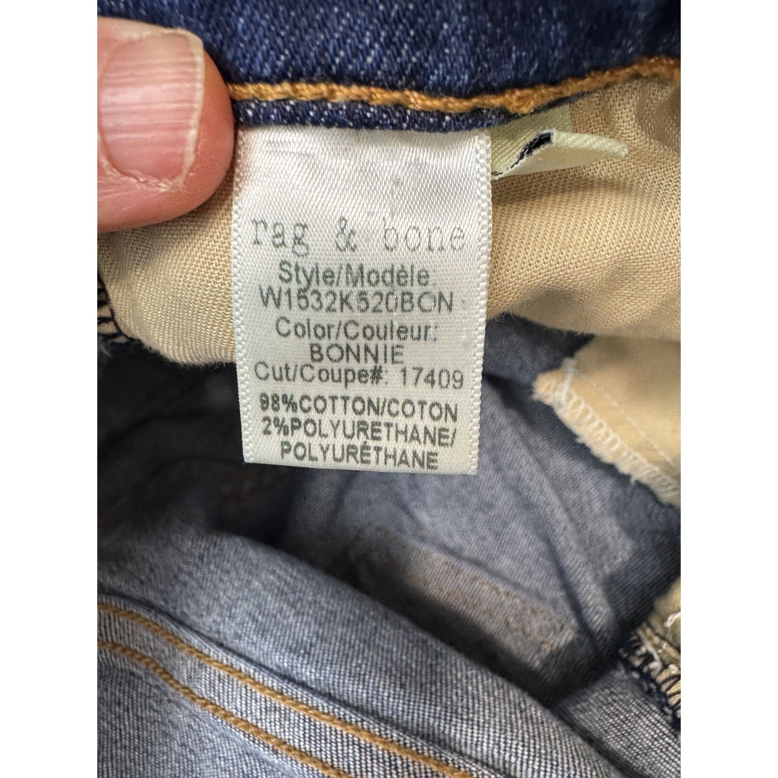 Rag & Bone Rag & Bone High Rise Skinny Jeans W1532K520BO 17409 Size 25 Size 25" / US 0 / IT 36 - 8 Thumbnail