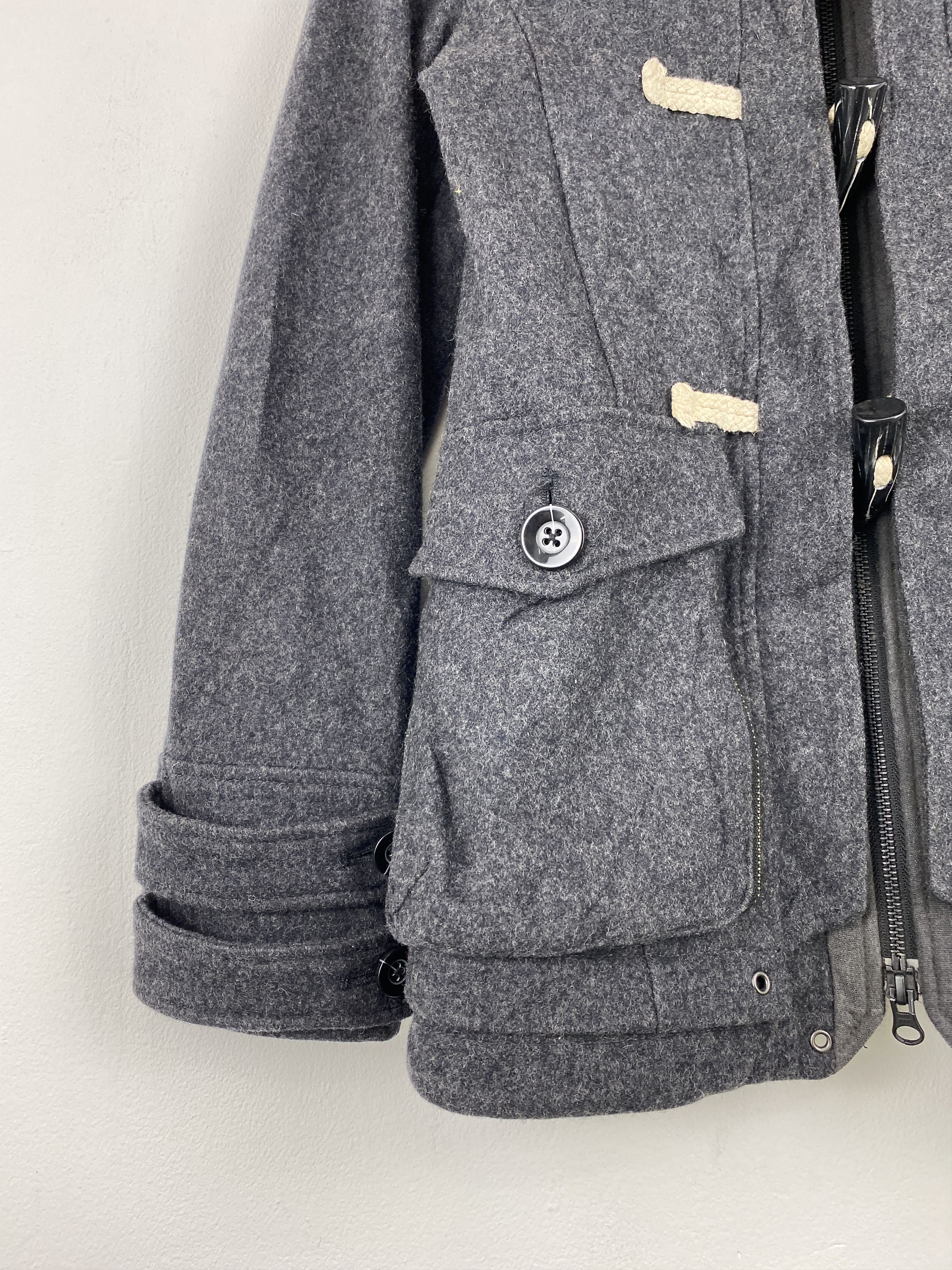 If Six Was Nine × PPFM × Vintage PPFM Hoodie Wool Duufle Faux Fur Jacket + Miharayasuhiro Size US S / EU 44-46 / 1 - 9 Thumbnail