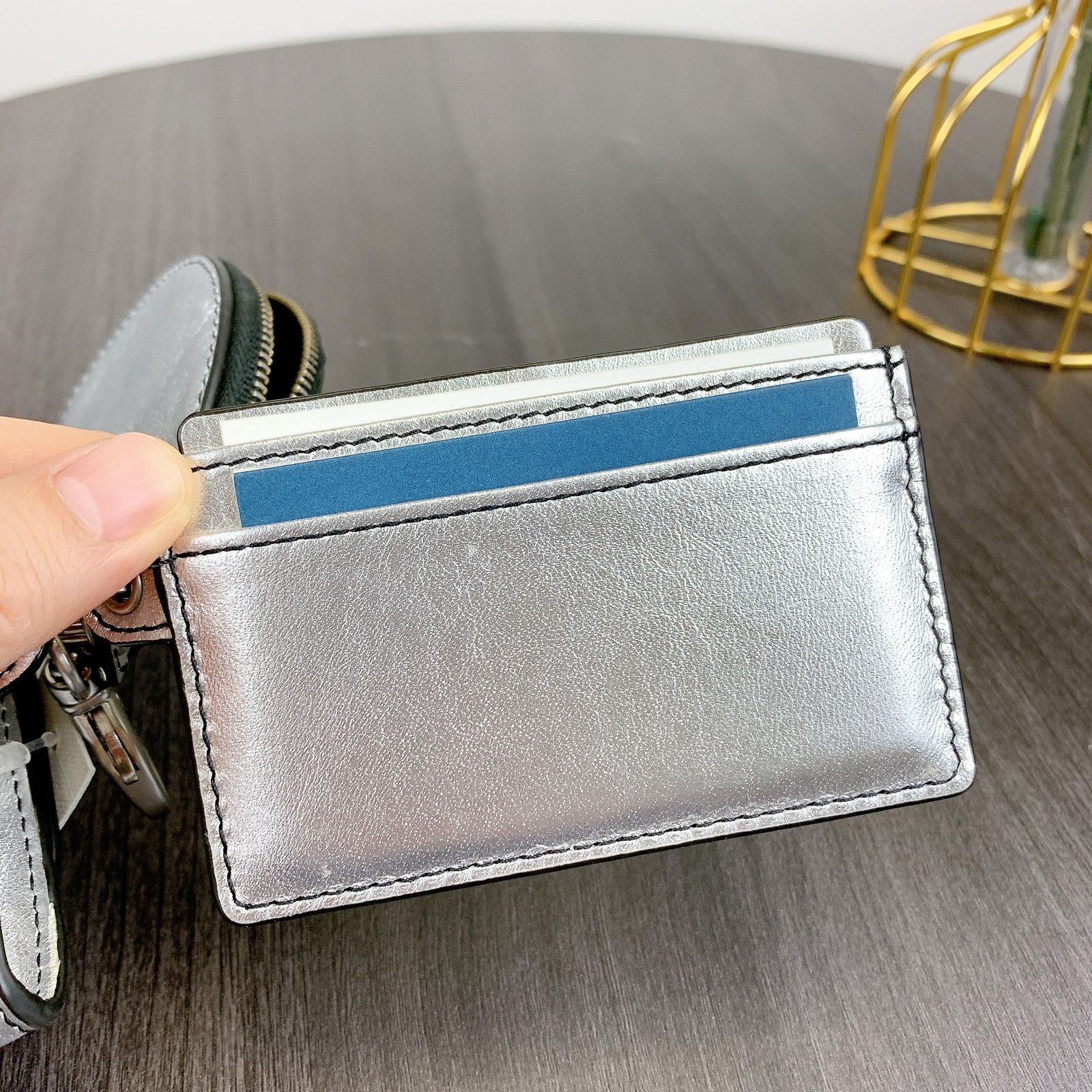 Fossil Fossil SLG1512043 Rio Pouch Wristlet Wallet Silver Metallic Size ONE SIZE - 8 Thumbnail