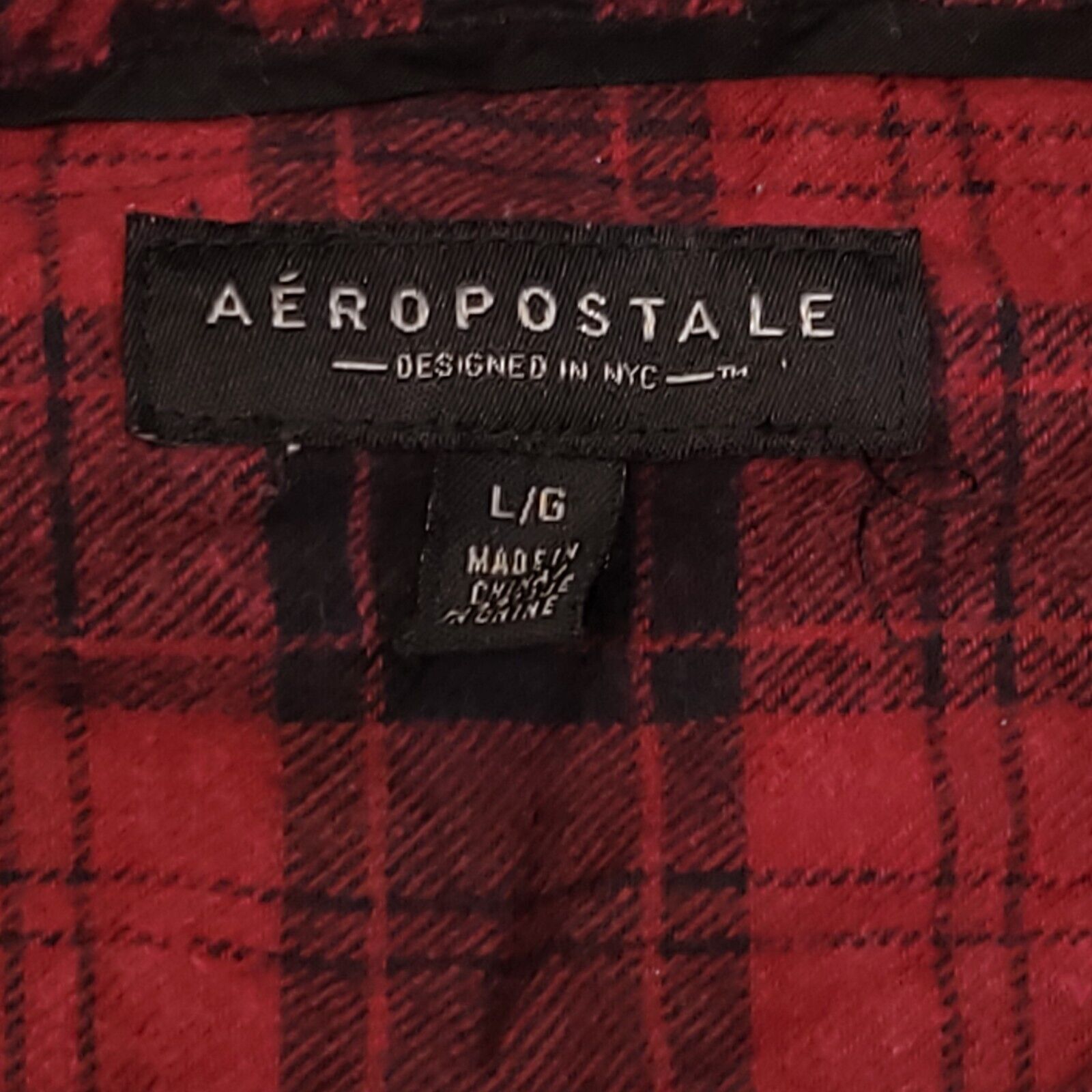 Aeropostale Aeropostale Tartan Flannel Shirt Mens Size Large L Red Black Size US L / EU 52-54 / 3 - 3 Thumbnail