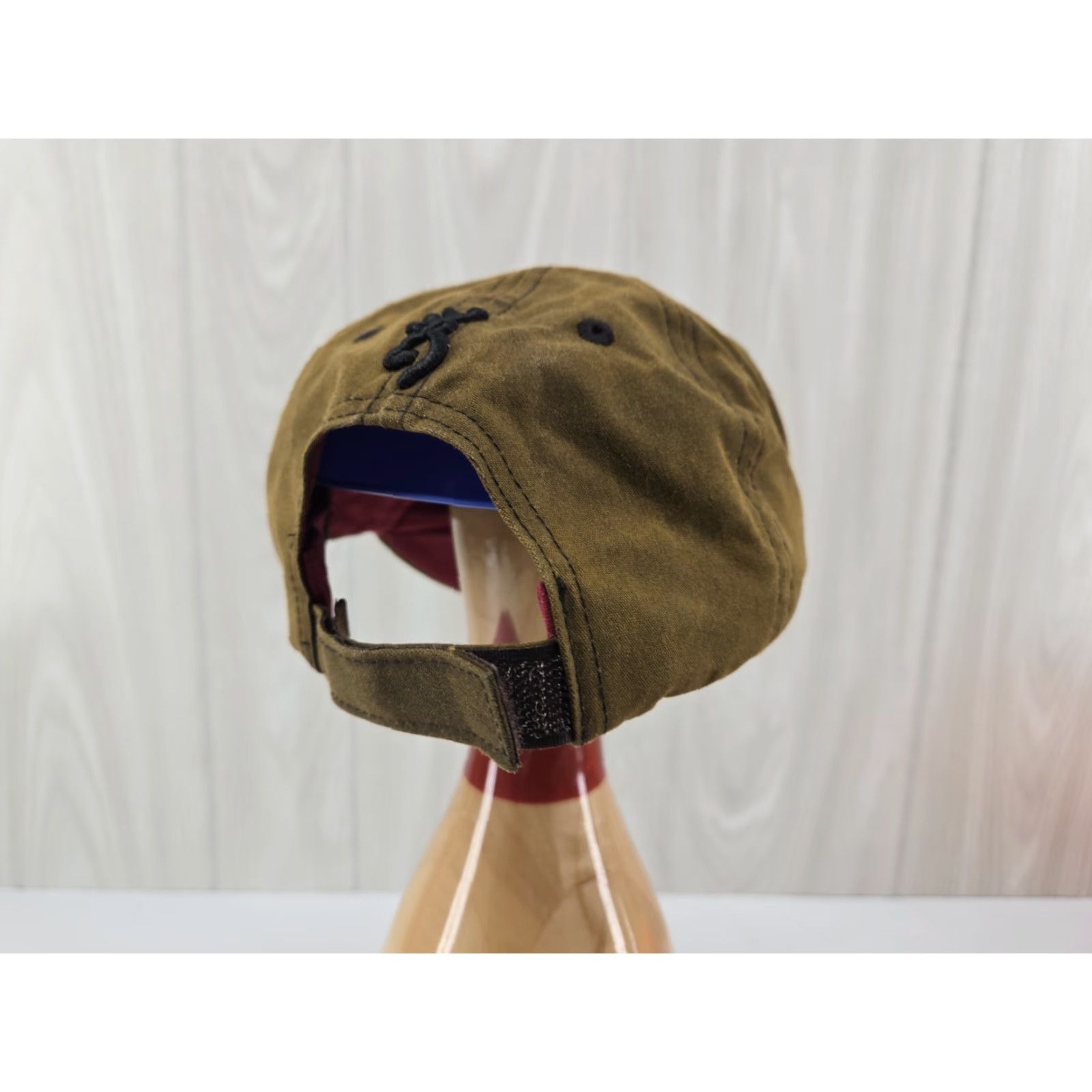 Vintage Browning Hat Cap Strap Back Brown American Flag Patch Embroidered Canvas Mens Baseball Cap Adjustable Strap Back USA Hunting Outdoor Patriotic Mens Size ONE SIZE - 7 Thumbnail