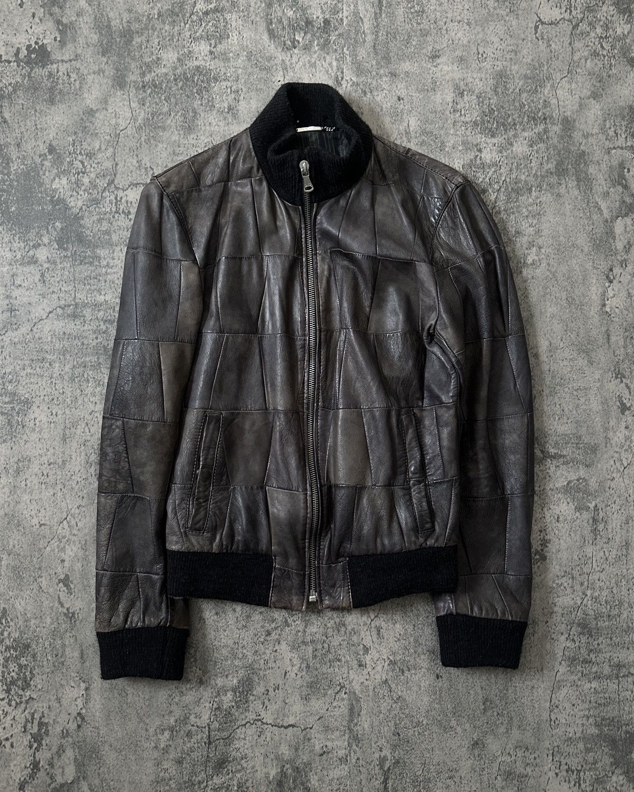 Dolce & Gabbana 2000s “Patchwork” Leather Jacket | Grailed